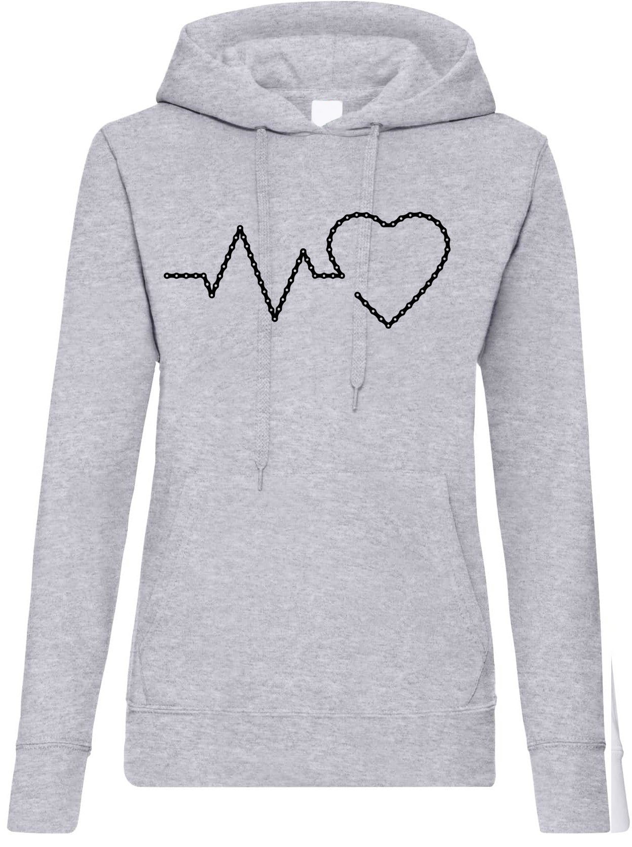 Youth Designz Kapuzenpullover Heartbeat Fahrradkette Damen günstig online kaufen