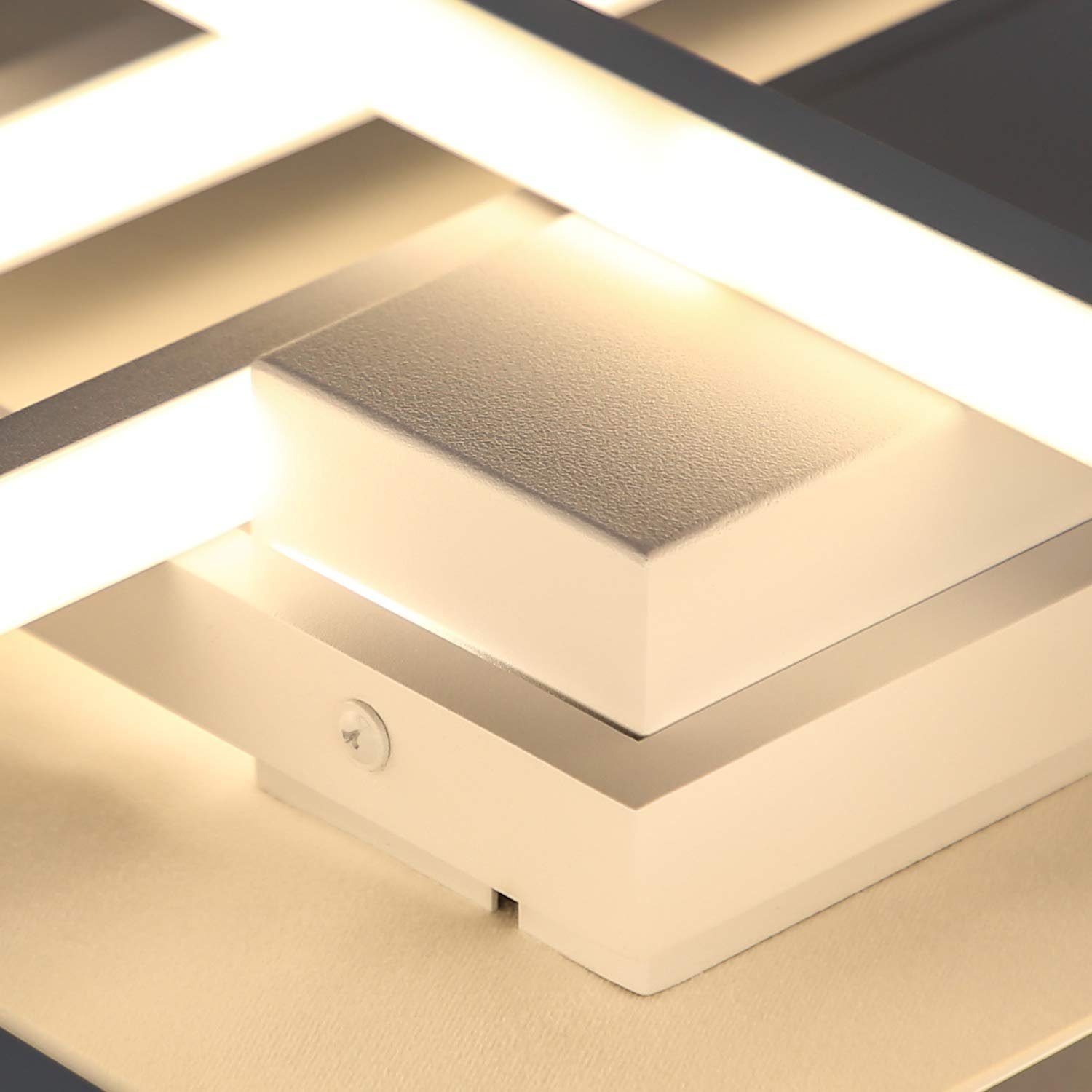 ZMH LED Deckenleuchte LED Deckenleuchte fest Geometrisch LED weiß dimmbar, Multifunktional, Wandlampe Modern integriert