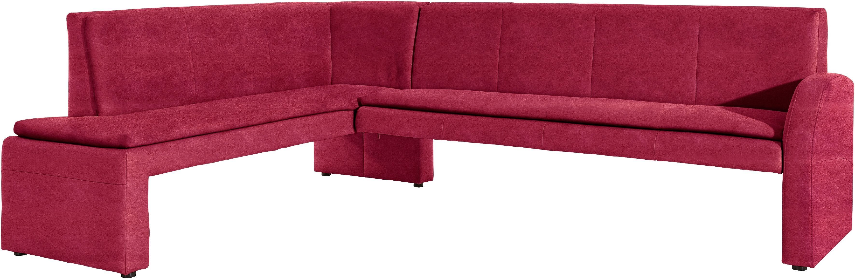 exxpo - sofa fashion Eckbank Cortado, elegant und modern mit hohem Sitzkomfort, hohe Bodenfreiheit, schöne Detailverarbeitung