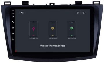 GABITECH für Mazda 3 2010-2013 9 Zoll Android 13 Autoradio GPS 4GB RAM BT RDS Einbau-Navigationsgerät (Carplay,3D Navi,Screen Mirroring,SIM Kartenslot,WiFi,unterstützt DAB)