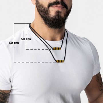 SERASAR Lederband Lederhalskette mit Edelstahlanhänger "Solid" (1-tlg), aus Echtleder