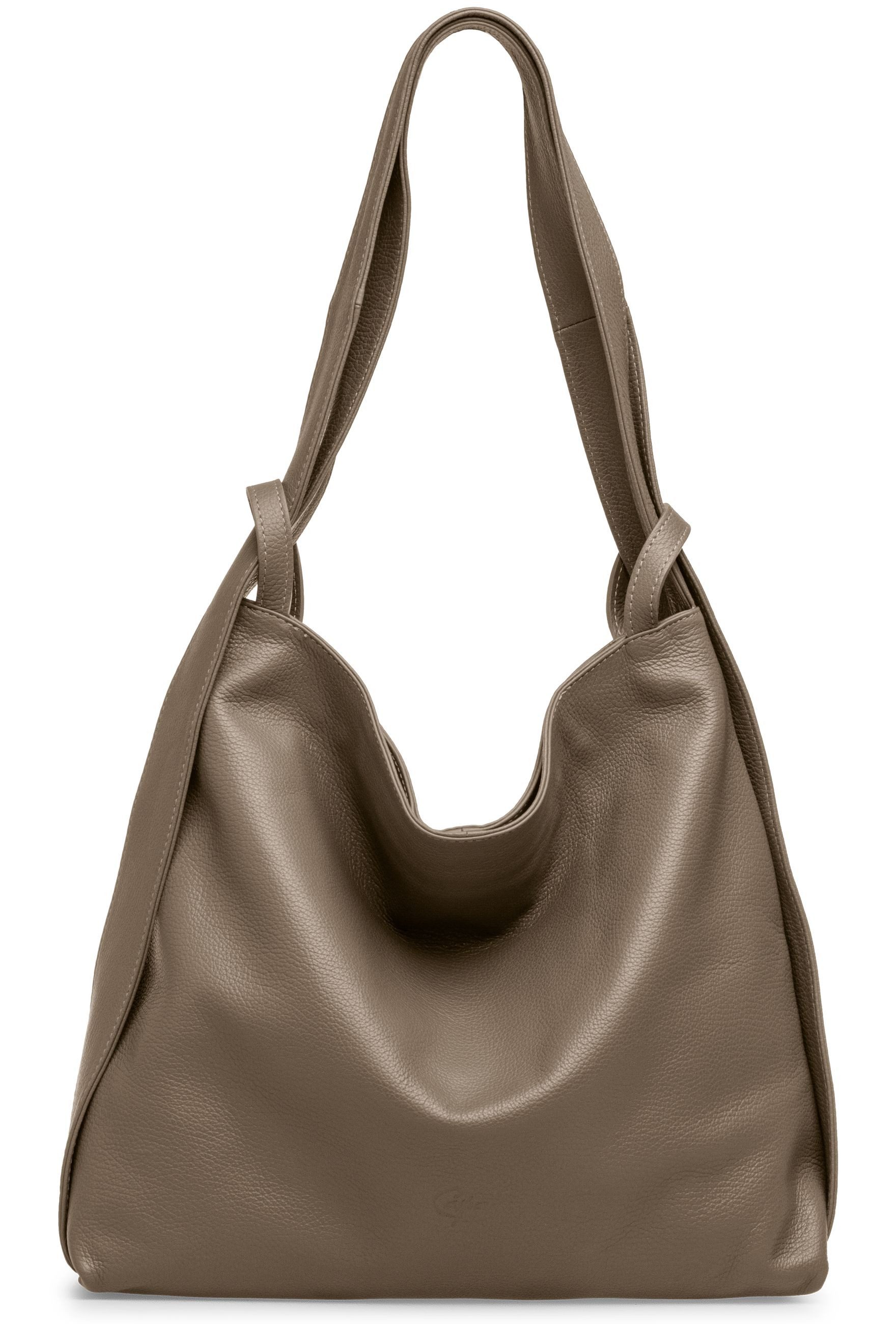 Schultertasche 2 in 1 XL Leder Damen Rucksack Tasche - PREMIUM LINE - Modell No.786
