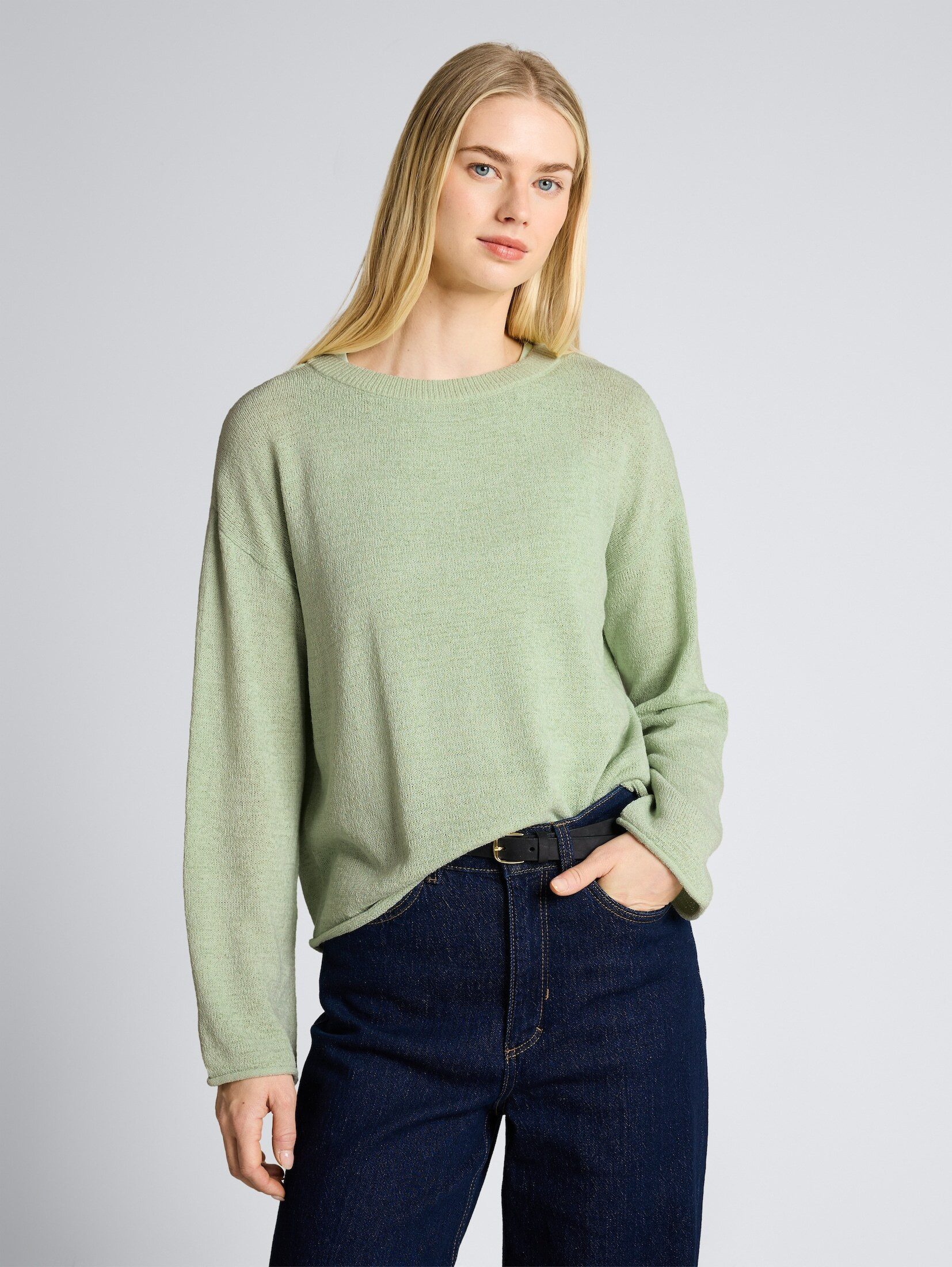 TOM TAILOR Denim Strickpullover Pullover & Strickjacken Relaxed Fit Strickpullover mit U-Boot-Ausschnitt