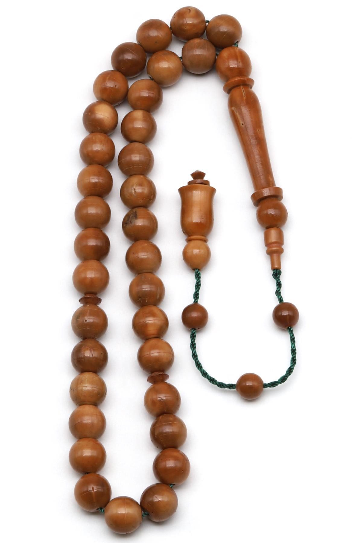 Nisan Ketten und Armband Set, Maskot-Efe Gebetskette aus Kuka-Holz – 33 Perlen, 28 cm Gesamtlänge