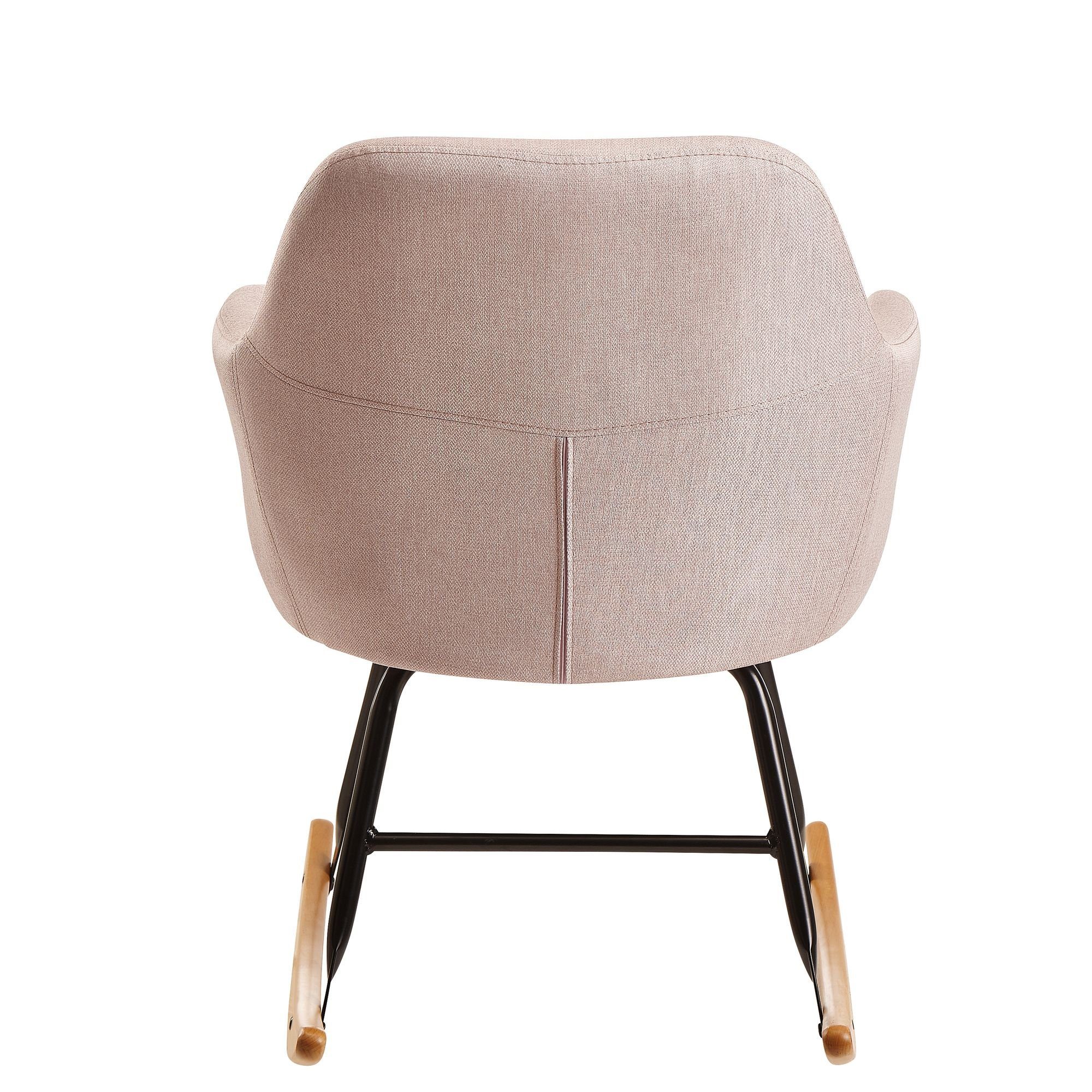 Schaukelstuhl DESIGN Rosa Rosa Skandinavisches | Gemütlicher KADIMA Stuhl: Design, Größe kompakte