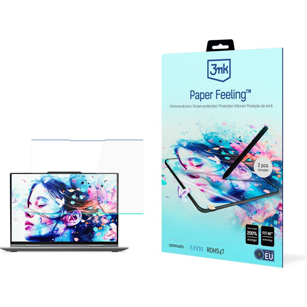 3MK Displayschutzfolie Displayschutzfolie Mattfolie für Lenovo ThinkPad X1 2-in-1 Gen 9, Spar-Set, 2 Stück, Papierstruktur, blendfrei, 200% mehr Bruchschutz, 2 Stück