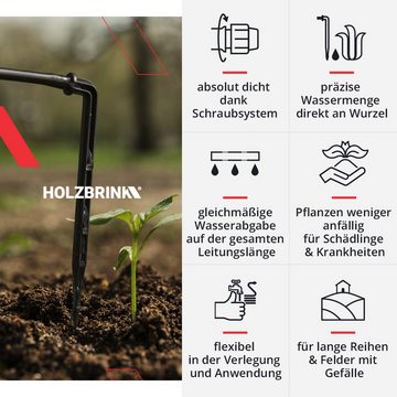 HOLZBRINK Bewässerungssystem HTB-09-G-10 Pflanzenbewässerung, (Set, Verlegerohr 20 mm), Hochprofessionelle Gewächshaus Gartenbewässerung