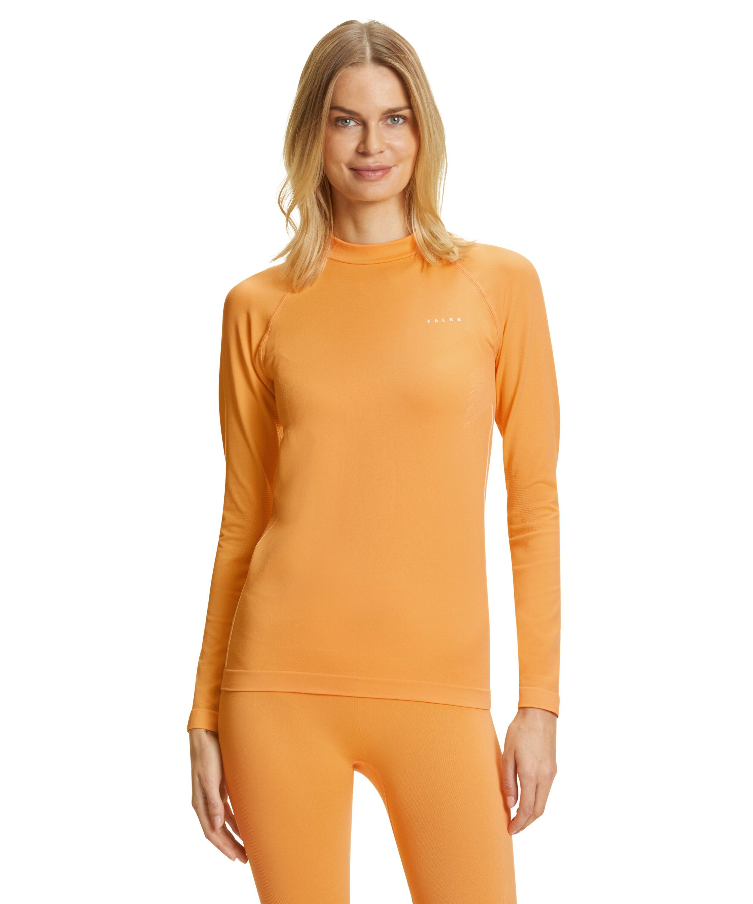 FALKE Funktionsshirt Maximum Warm (1-tlg) aus feuchtigkeitsregulierendem Material orangette (8155)