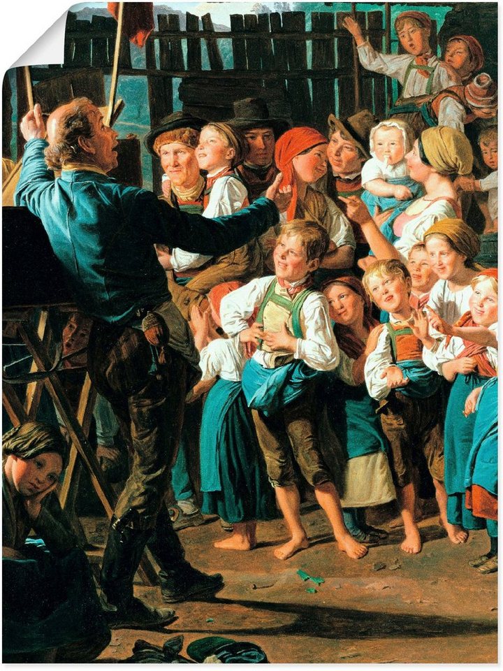 Artland Wandbild »Der Guckkastenmann. 1847. Detail«, Gruppen & Familien
