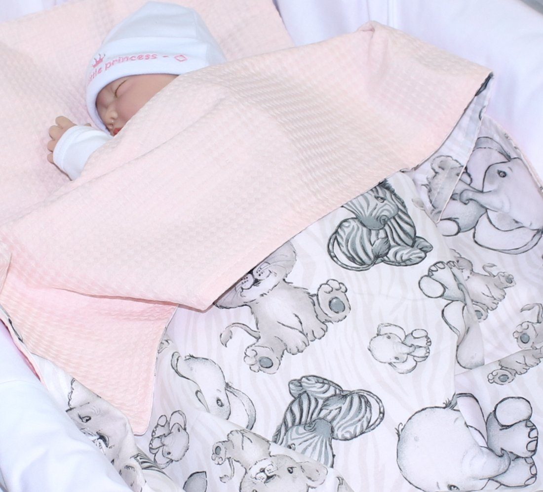 Babydecke Babydecke Waffelpiqué Baumwolle Kuscheldecke Kinderwagendecke, günstig online kaufen