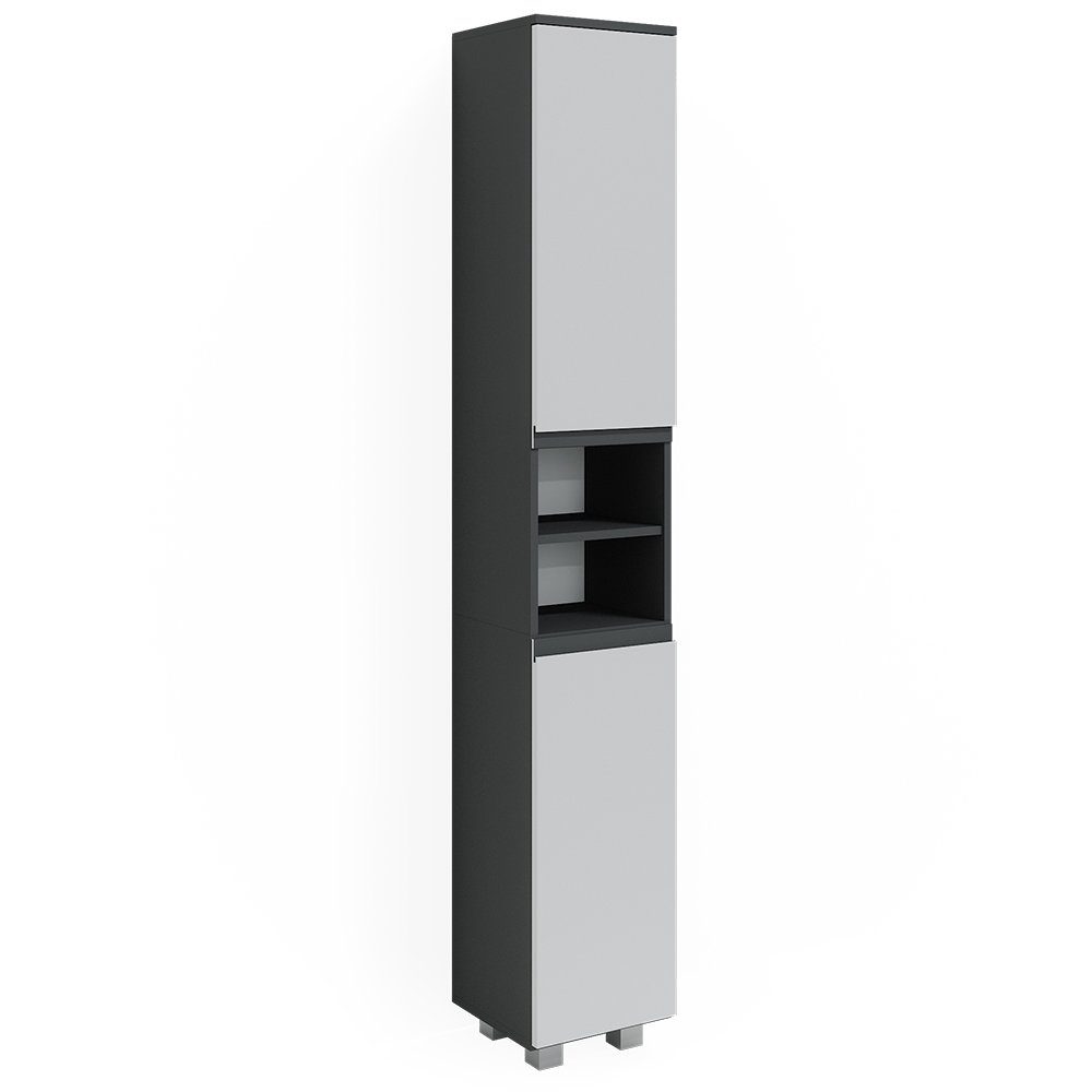 Vicco Hochschrank J-Shape, Weiß/Anthrazit, 30 x günstig online kaufen