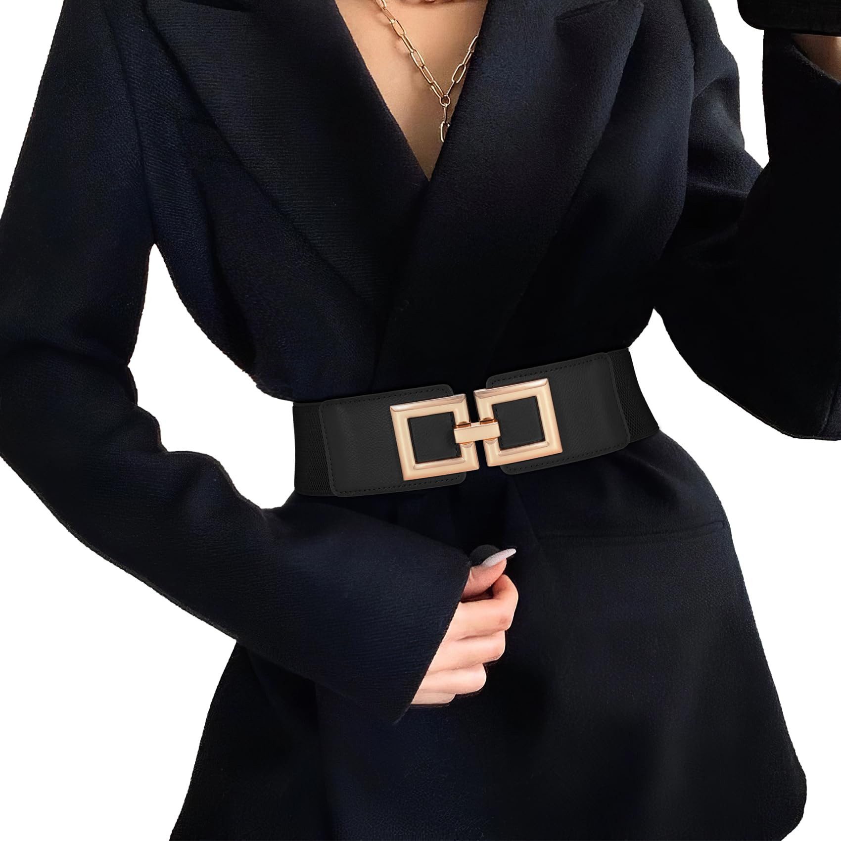 nsihing Taillengürtel Damen Breiter Elastischer Taillengürtel Hüftgürtel für Frauen Kleider