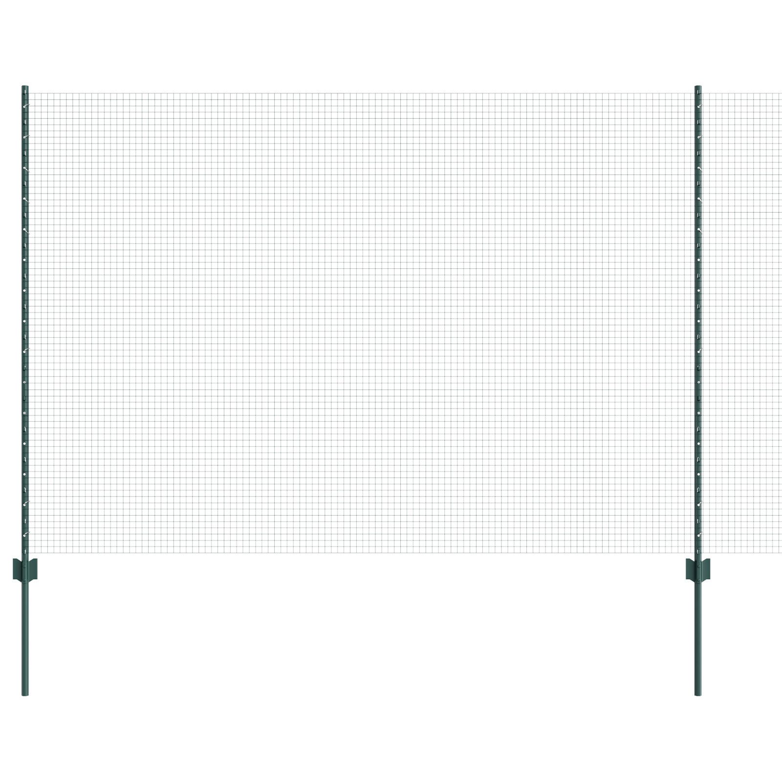 vidaXL Gartenzaun Zaun mit Pfosten Grün günstig online kaufen
