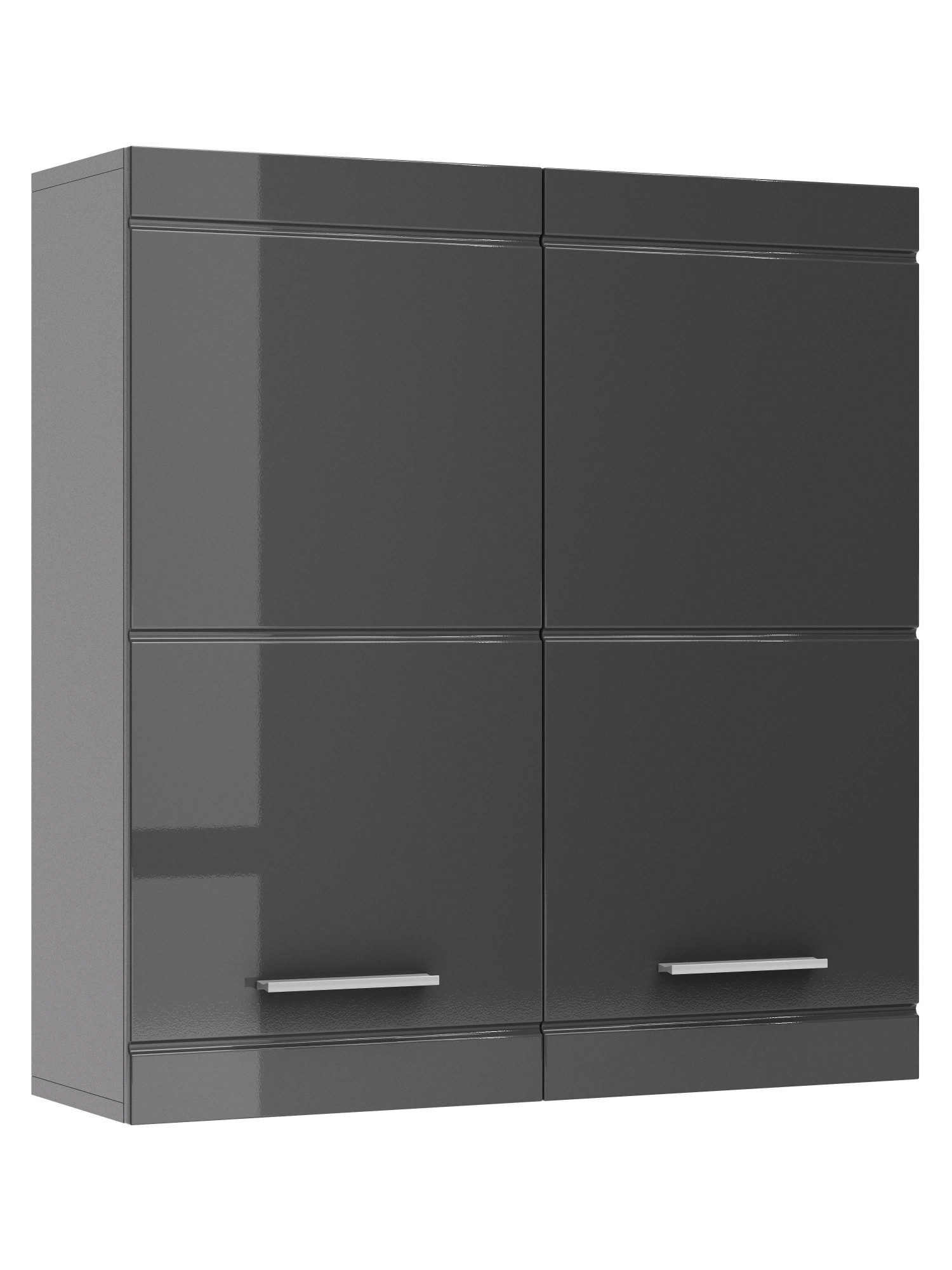 OTTO home Hängeschrank Föhr, Badschrank, Badezimmerschrank, Badmöbel Breite 72,8 cm, 2 Türen, minimalistisch, zeitlos, hochglänzend – Bild 2 von 5