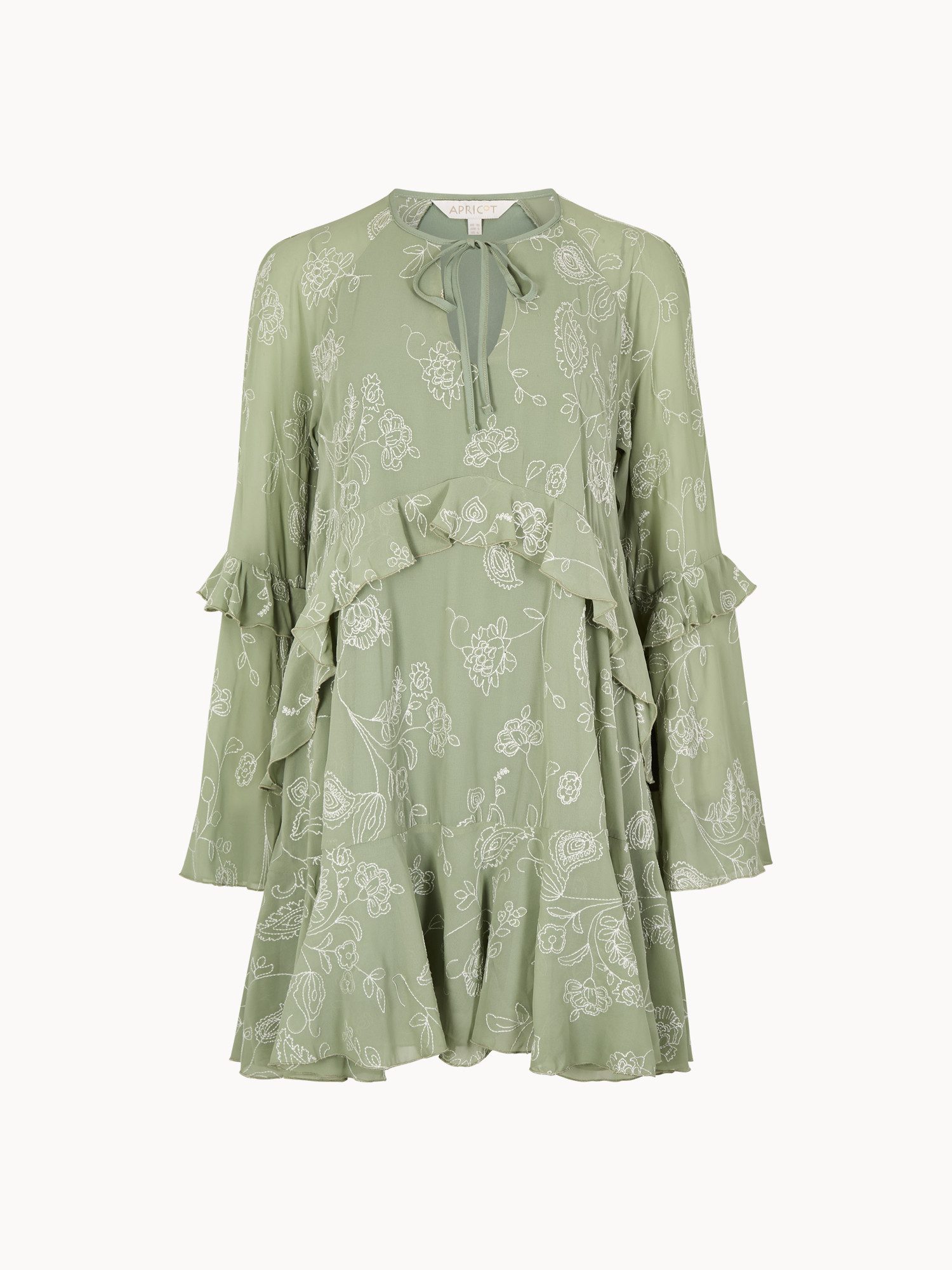 Minikleid geblümtes Chiffon-Minikleid