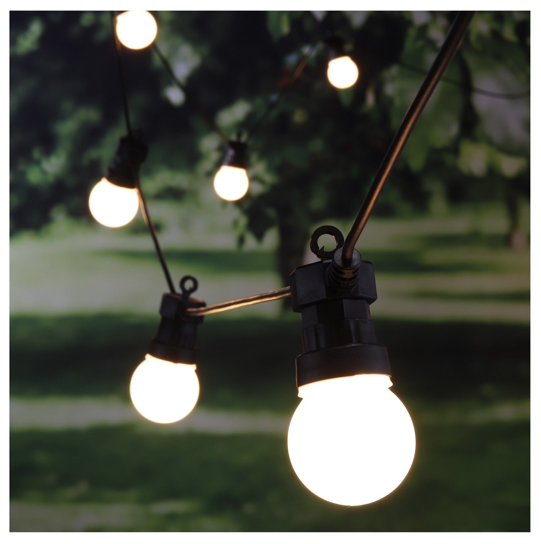GartenHero LED-Lichterkette »20 LED Lichterkette IP44 Partylichterkette  außen Partybeleuchtung Netzstecker«