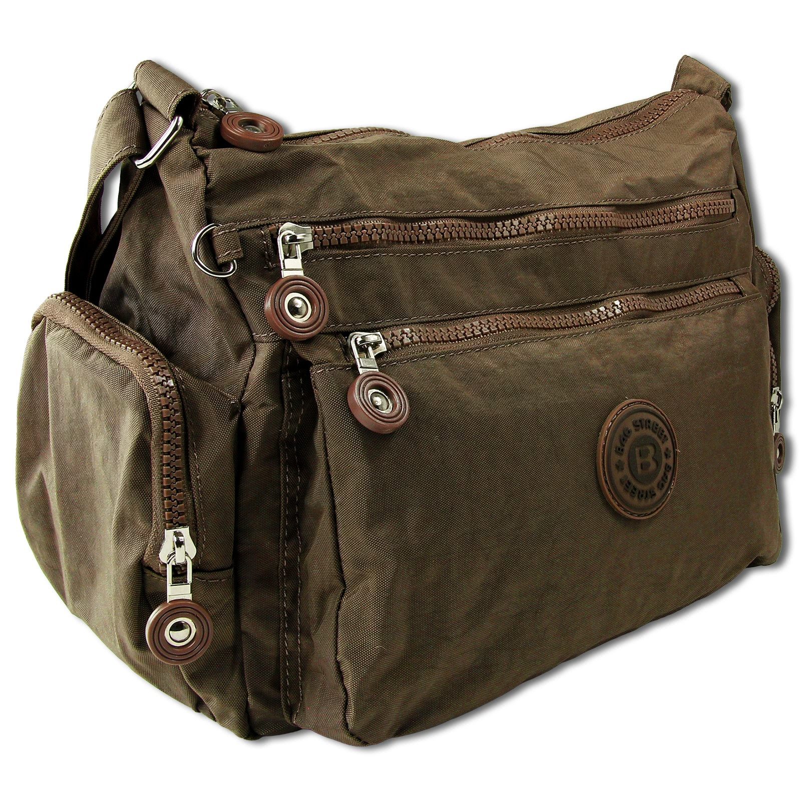 BAG STREET Schultertasche Bag Street Nylon braun Sportliche Damen (Schulter günstig online kaufen