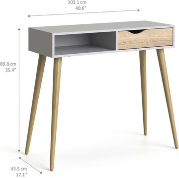 Home affaire Konsolentisch Oslo, grifflose Schublade, offenes Ablagefach, Zweifarbig, Breite 103 cm