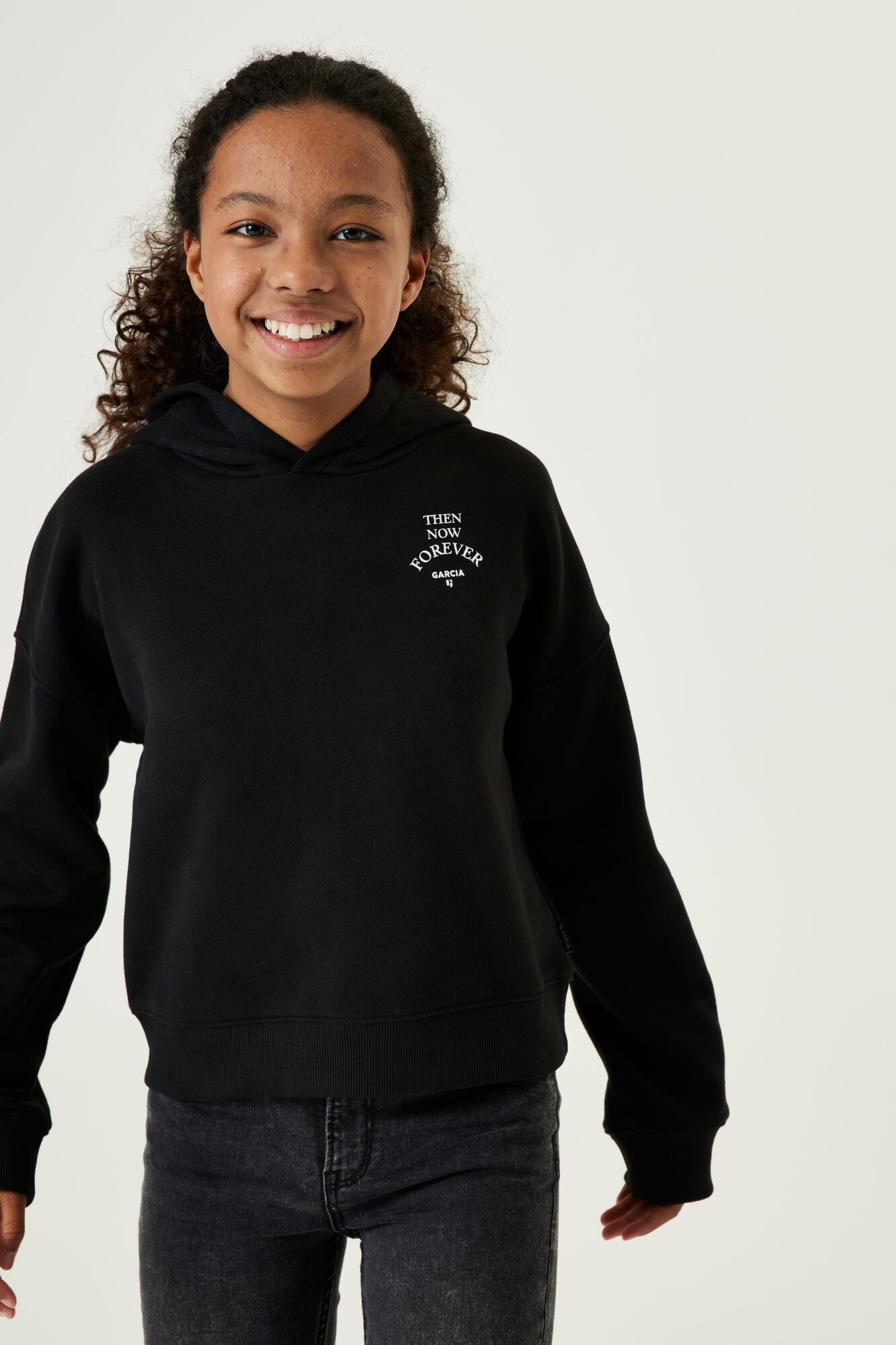 Garcia Hoodie Schwarzer Kapuzen-Hoodie, Mädchen (Z2015-60)