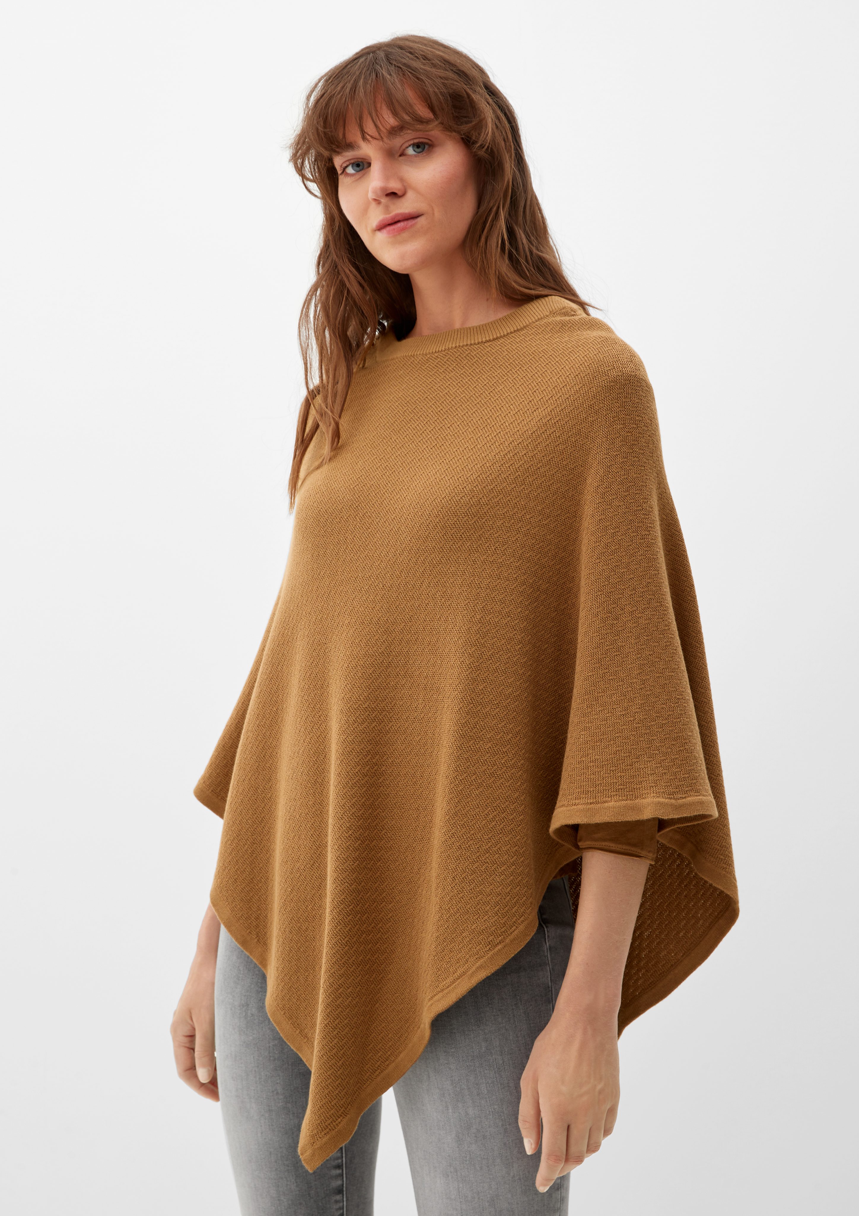 s.Oliver Poncho Poncho aus Baumwollmix