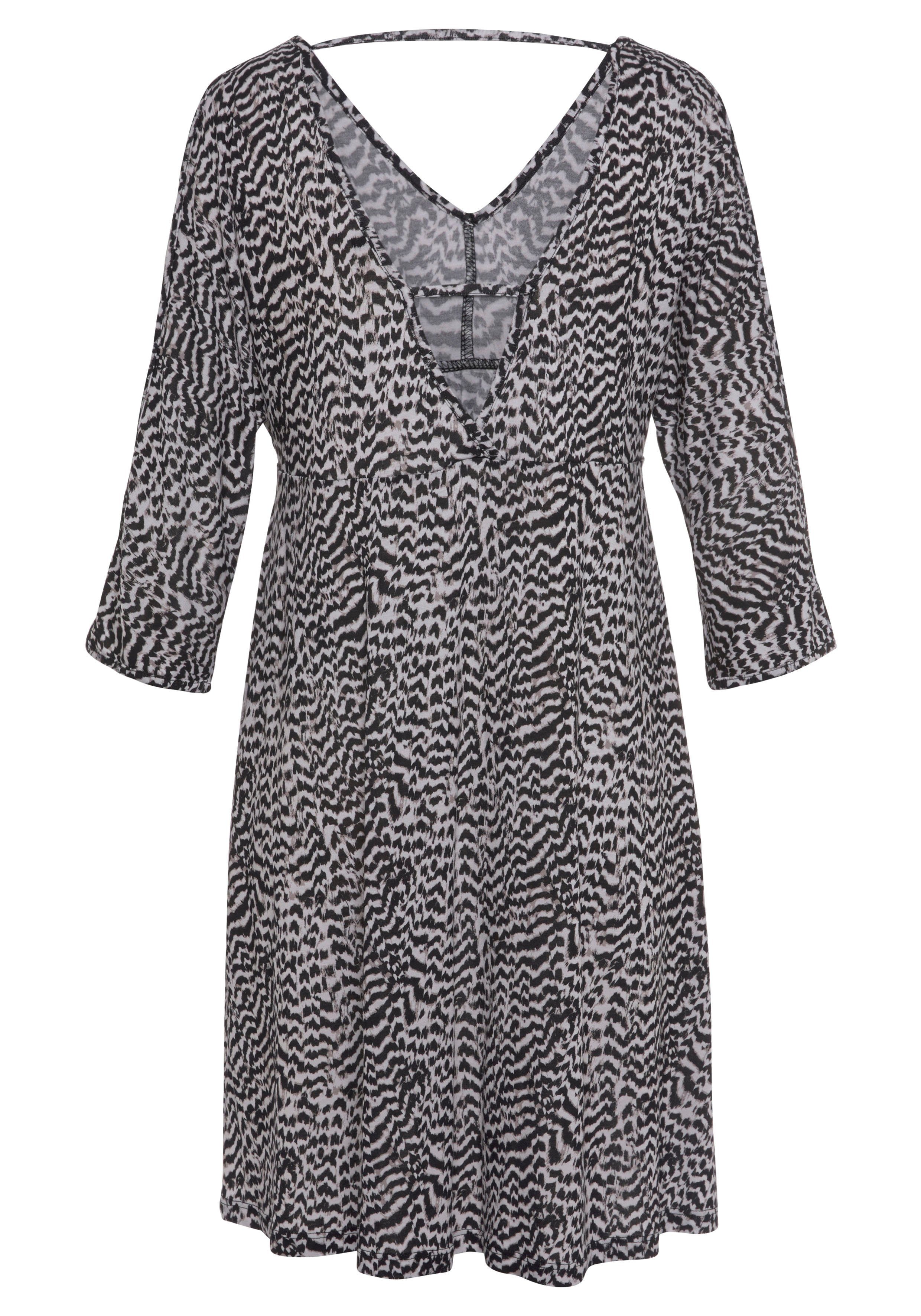Vivance Jerseykleid mit Animalprint und V-Ausschnitt, günstig online kaufen