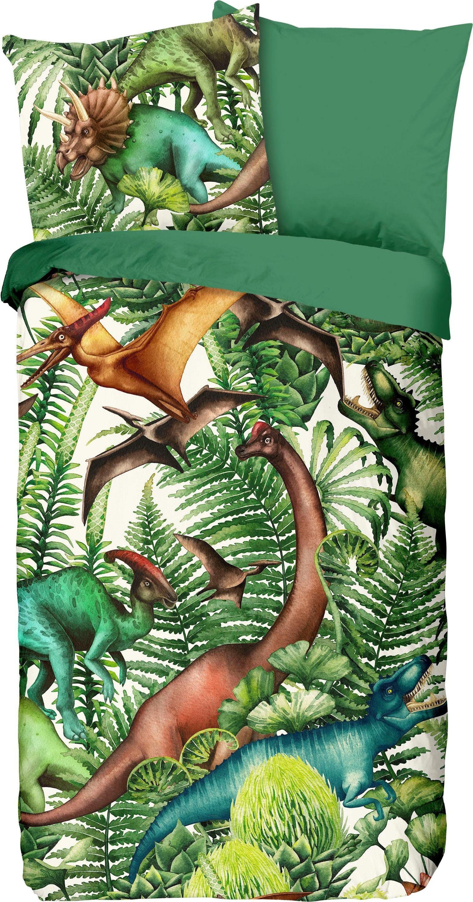 good morning Kinderbettwäsche Prehistoric, Renforcé, 2 günstig online kaufen