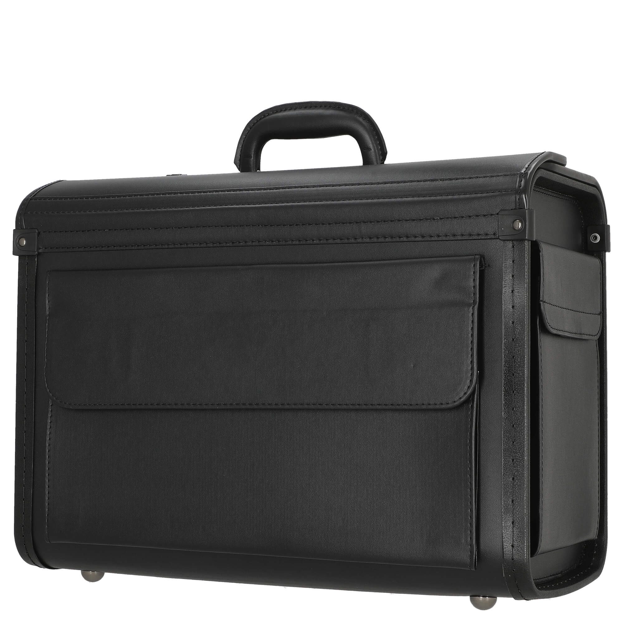 D&N Aktenkoffer Business - Pilotenkoffer 46 cm PU (schwarz)