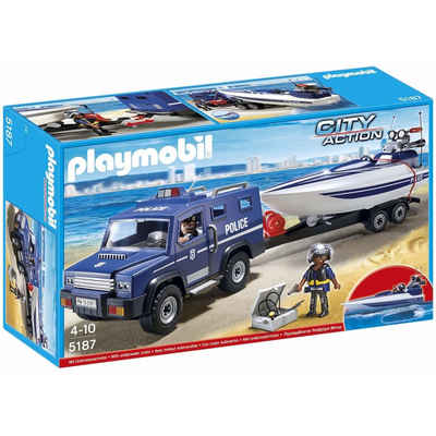 Playmobil® Spielbausteine 5187 Polizei-Action mit Truck und Speedboot