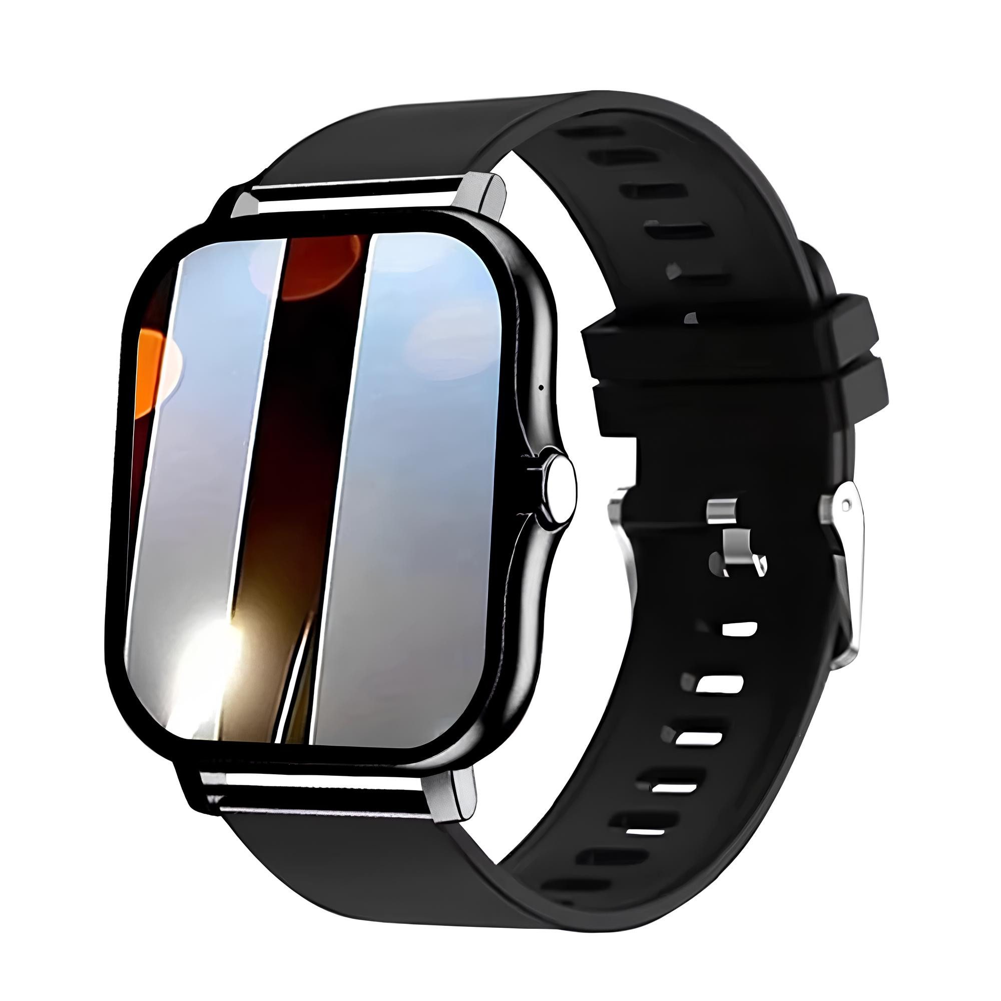 Lige Fitnessuhr Telefonfunktion 1.83 Zoll IP44 Wasserdicht Männer Frauen Smartwatch, Herzfrequenz-, Blutdruck- und Blutsauerstoffüberwachung