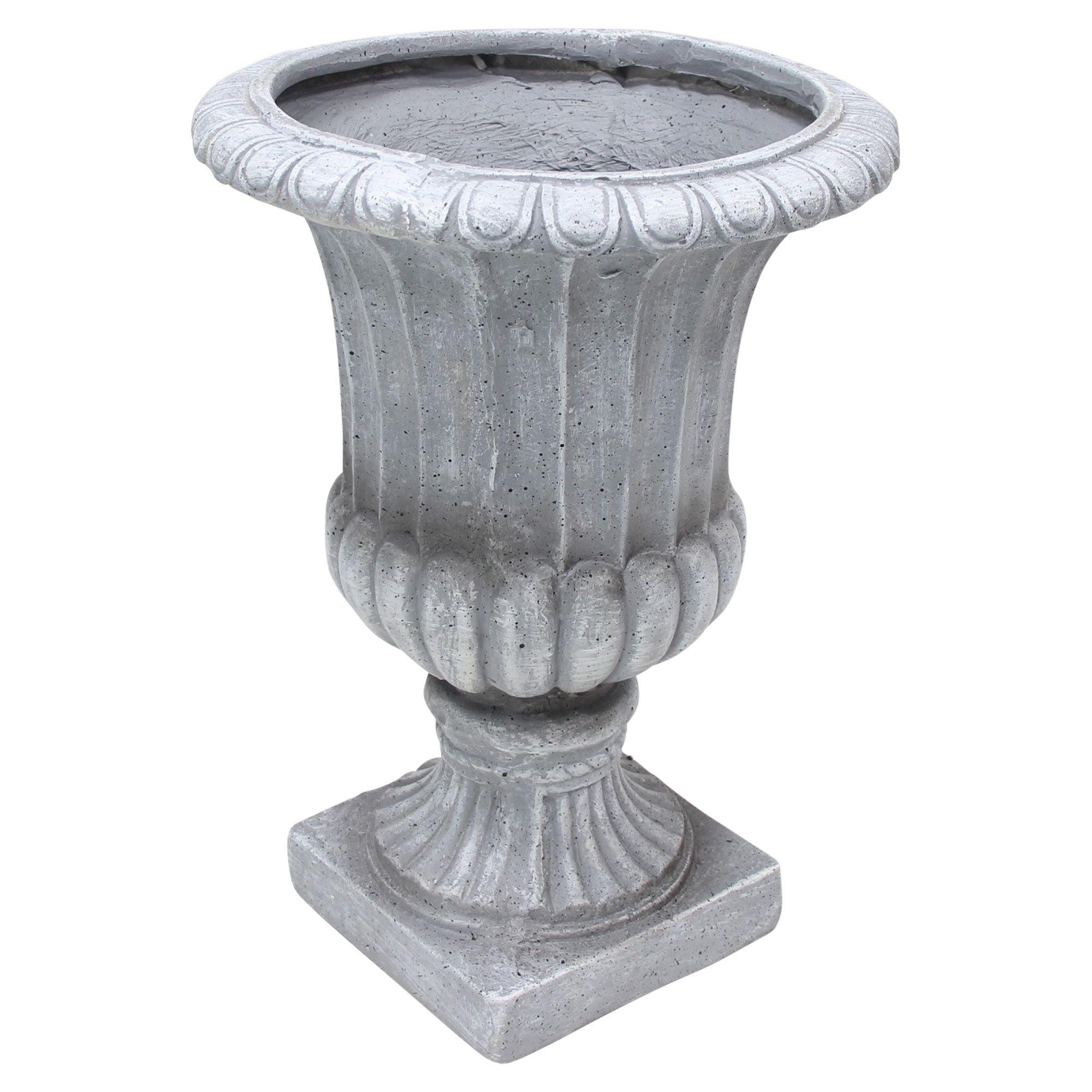 Dekoleidenschaft Pflanzkübel Amphore "Antiqua" Garten Pflanzgefäß, Outdoor Blumentopf, Pflanztopf, für Draußen in antiker Stein Optik, 51 cm hoch