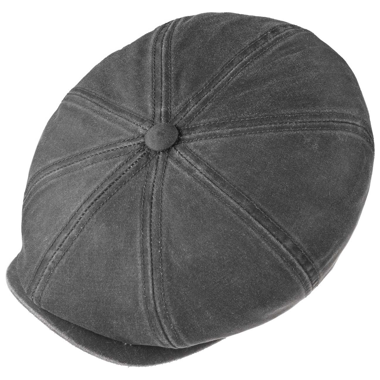 Schirm Flat Cap schwarz Stetson mit Ballonmütze (1-St)