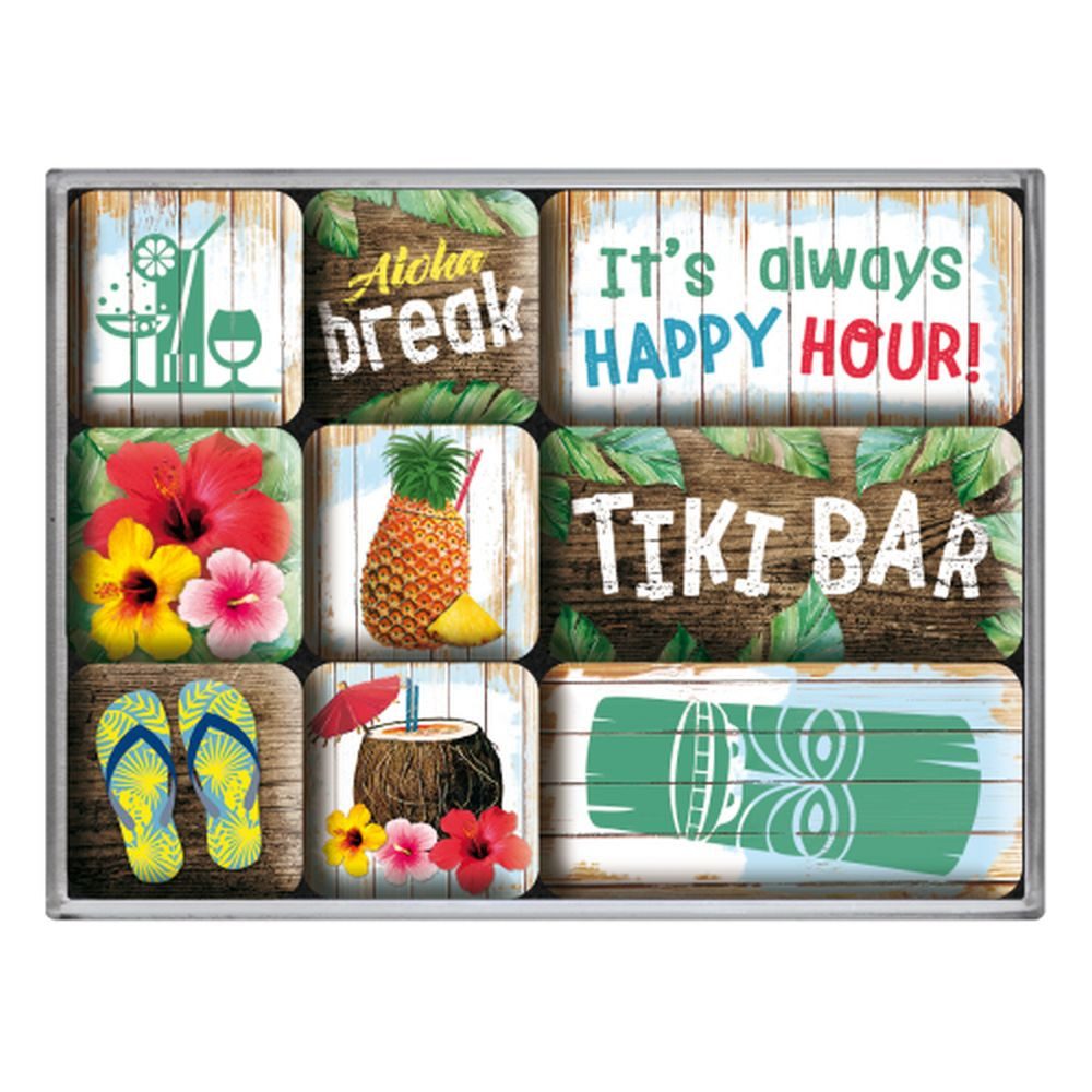 Thumbnail - Nostalgic-Art Magnet 9tlg. Magnetset - Open Bar - Tiki Bar