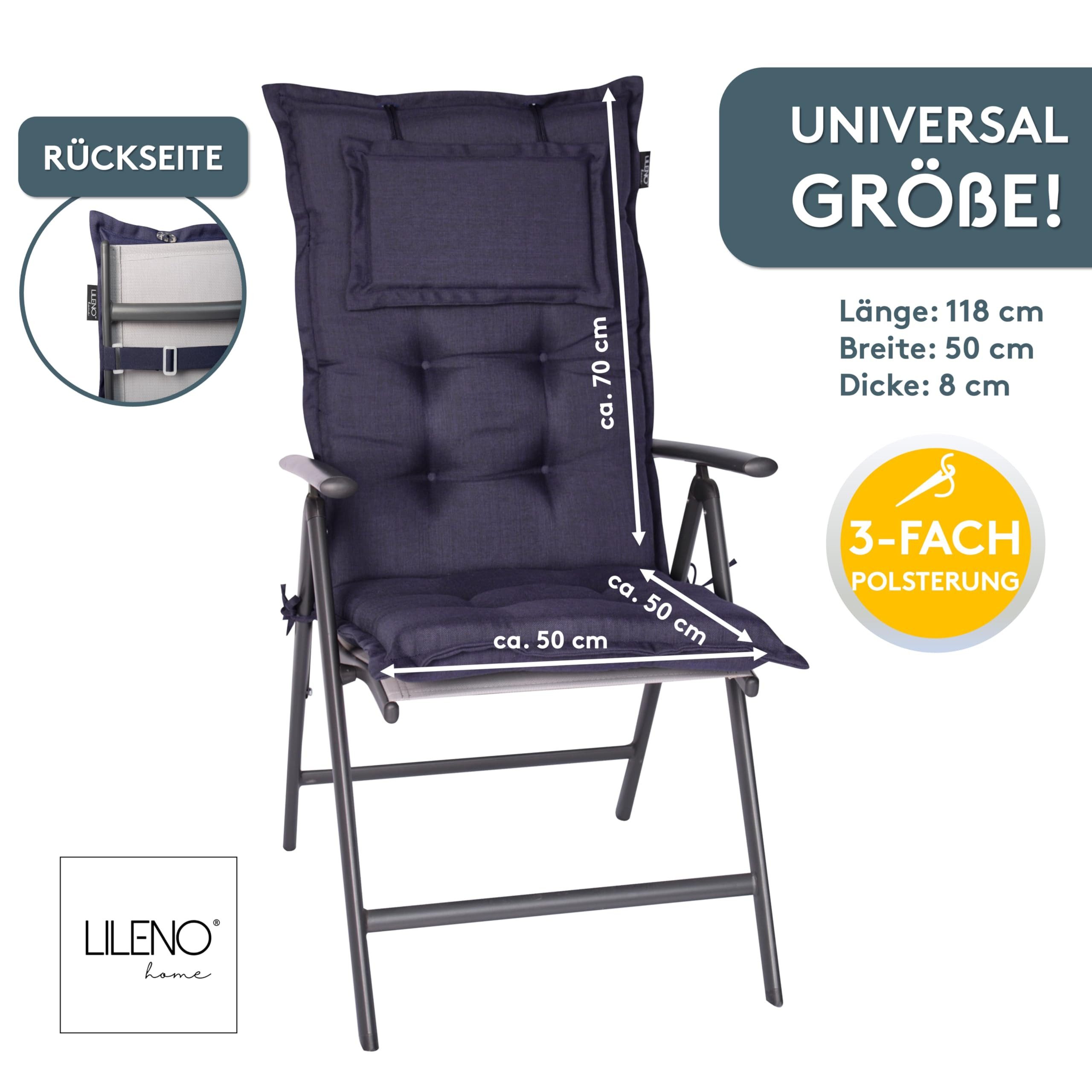 LILENO HOME Hochlehnerauflage Gartenstuhl Auflage, bequeme günstig online kaufen