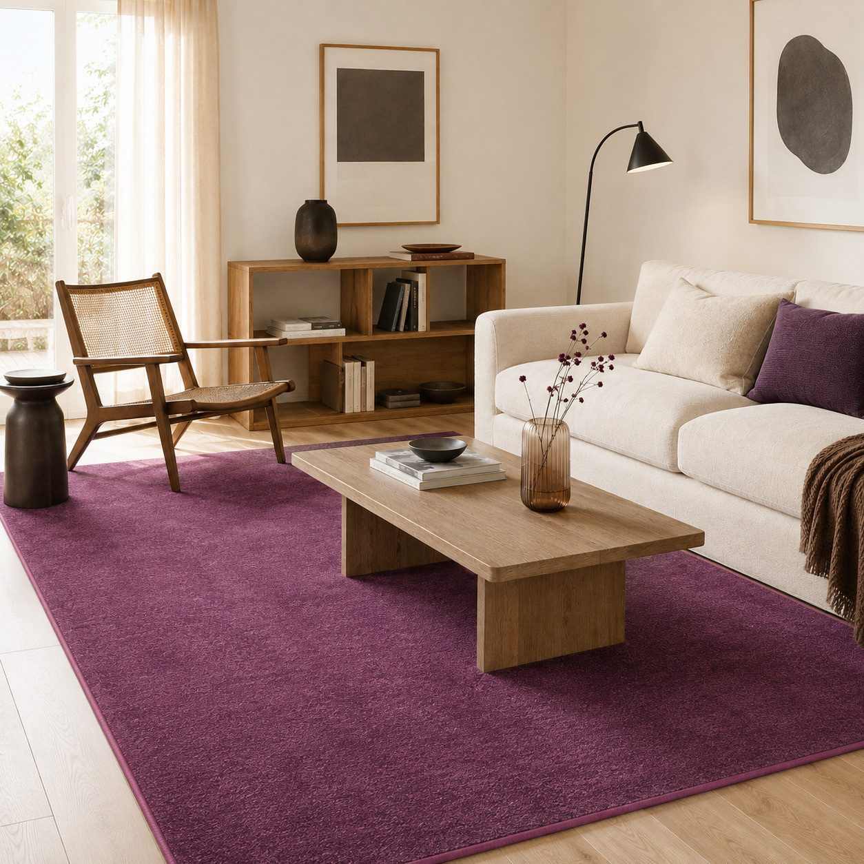 Snapstyle Veloursteppich Hochflor Velours Teppich Luna, Rechteckig, Höhe: 16 mm