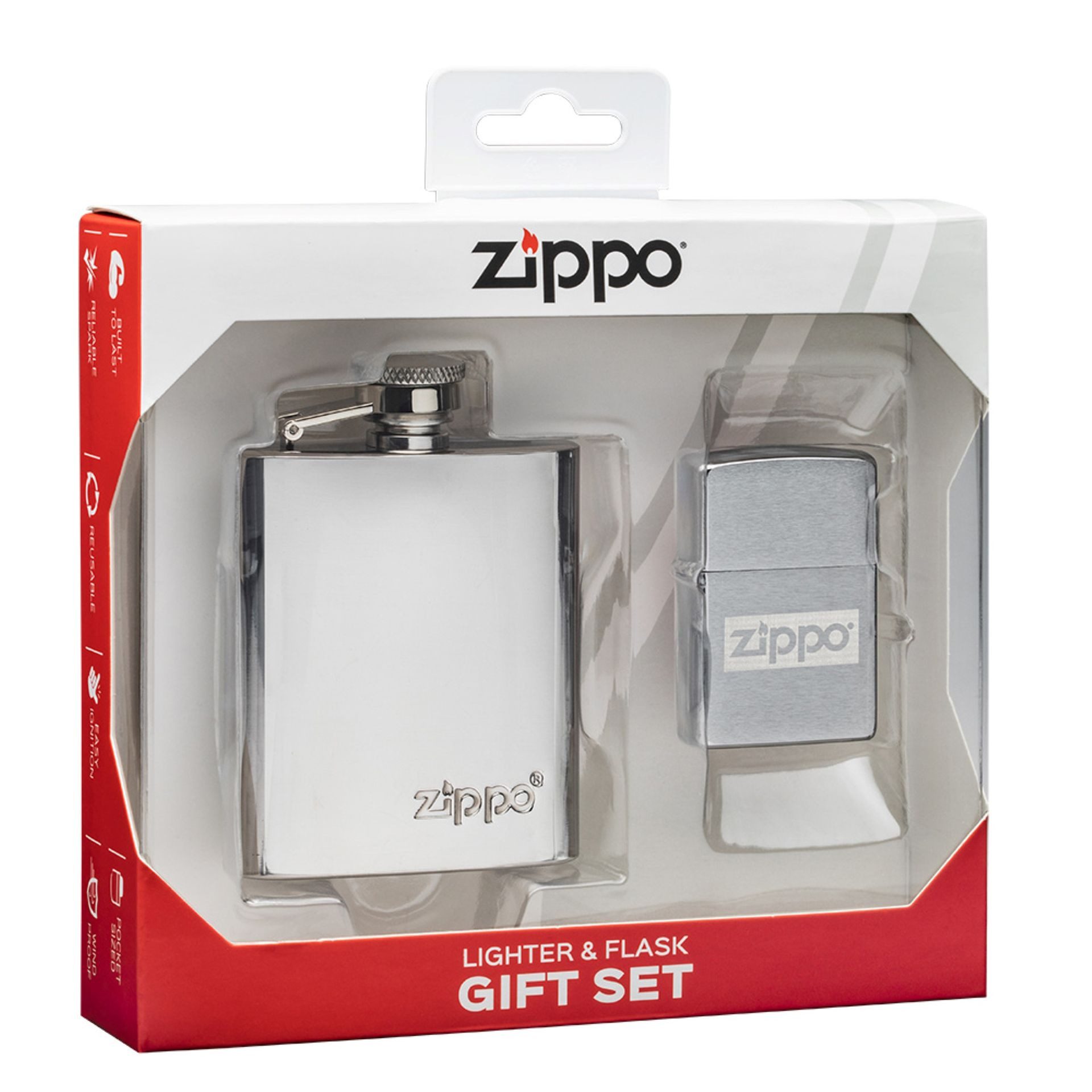 Feuerzeug Zippo Benzinfeuerzeug und Flachmann
