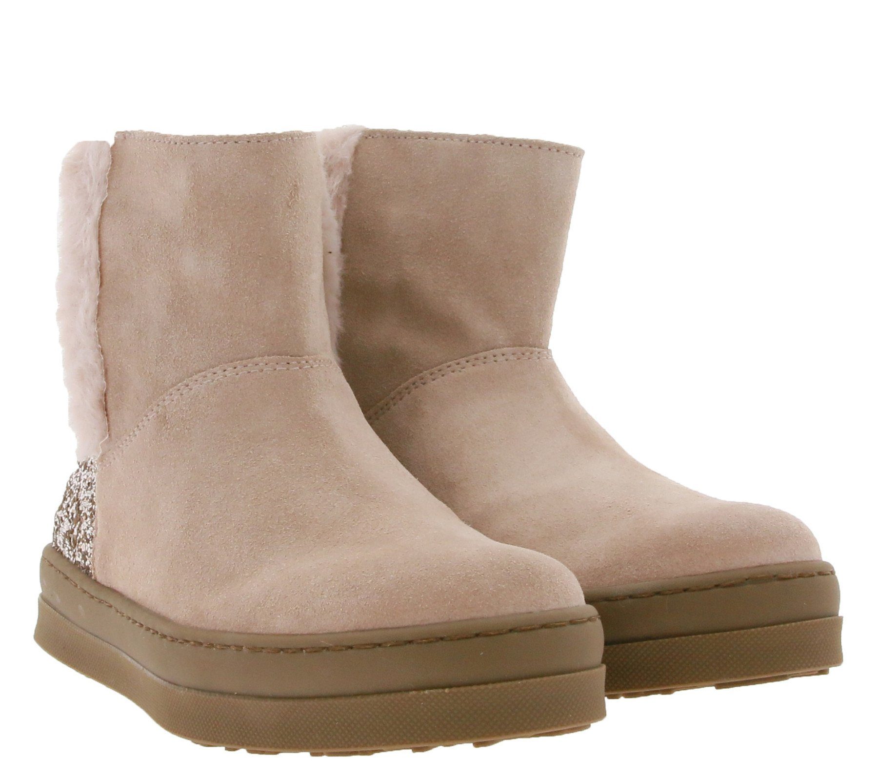 Unisa »UNISA Echtleder-Boots kuschelige Stiefel für Mädels mir glitzernder  Ferse Winter-Schuhe Rosa« Stiefel online kaufen | OTTO