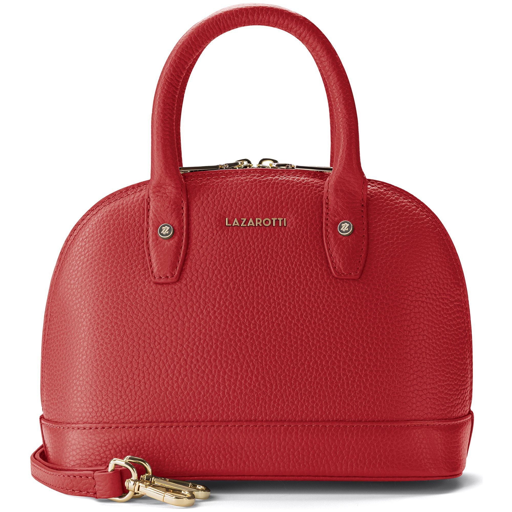 Lazarotti Henkeltasche Bologna Leather Handtasche Crossbody Leder 24 cm