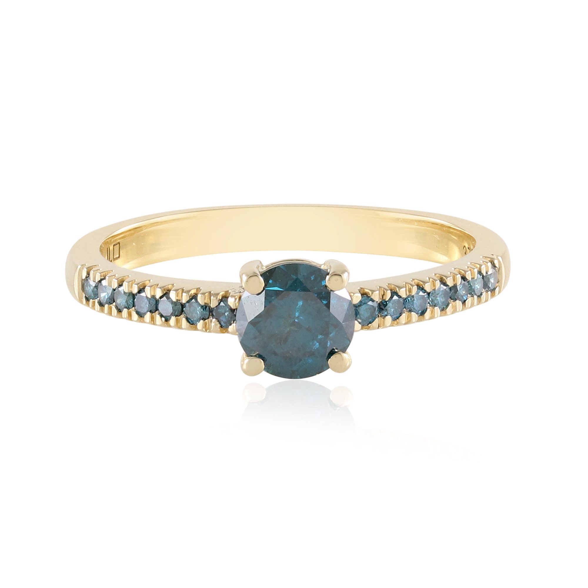 Cavill Diamantring Blau-Diamant-Gelbgold-Ring (1-tlg)