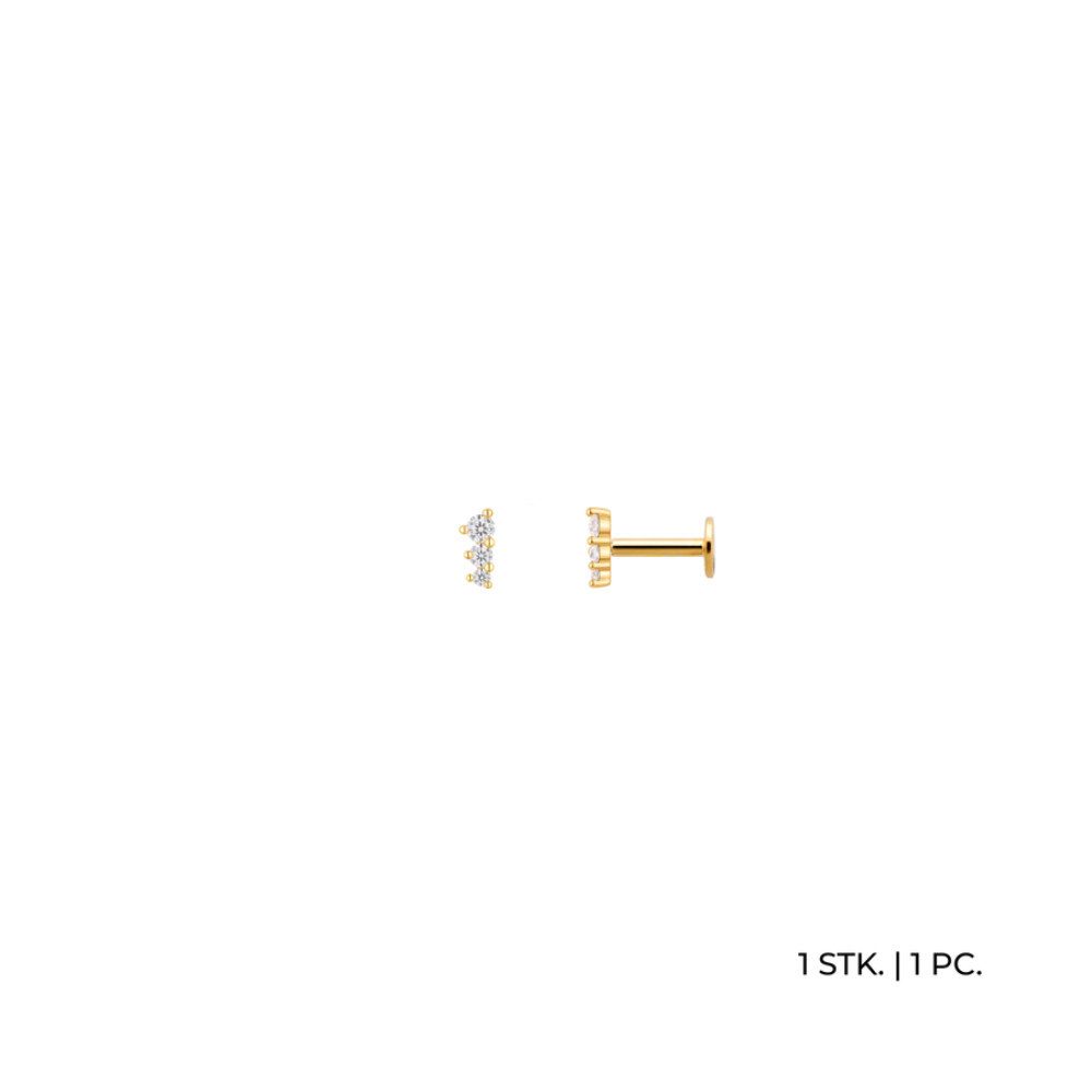 XENOX Single-Ohrstecker XG14K8000G, Schraubverschluss
