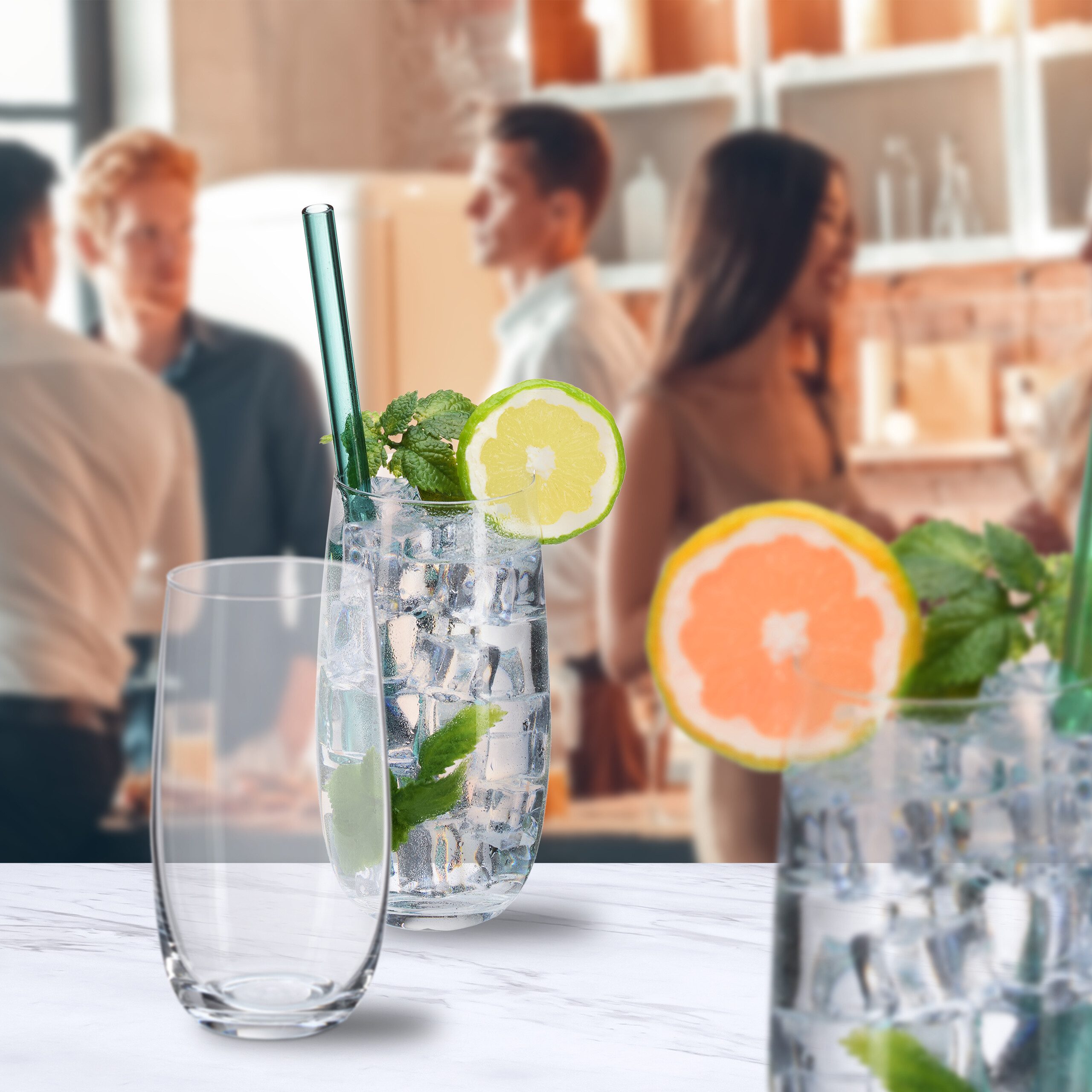 relaxdays Gläser-Set Trinkgläser 12er Set, Glas