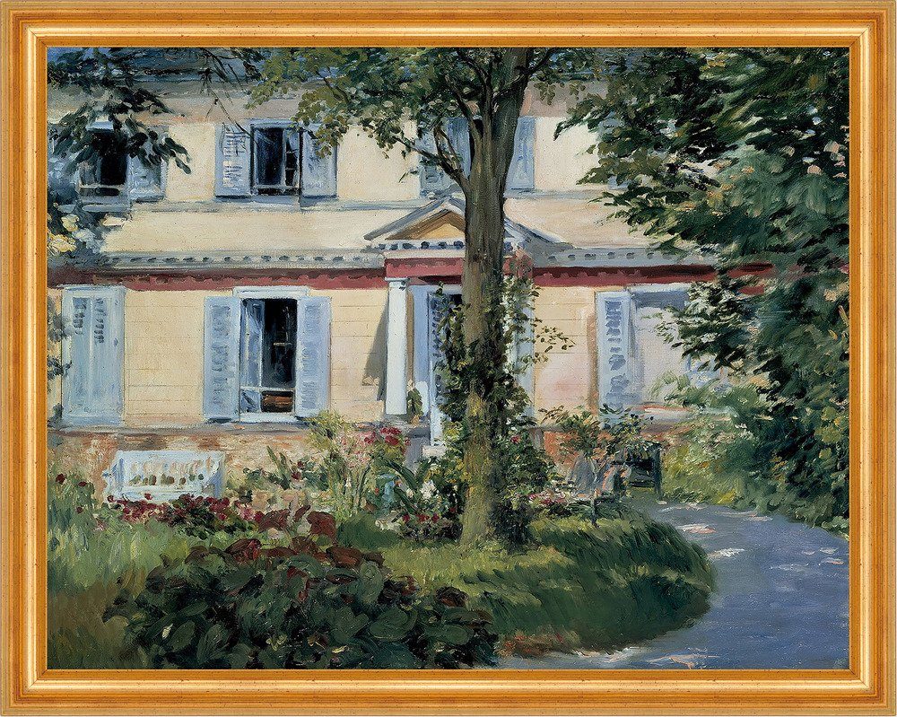 BillerAntik Kunstdruck The House at Rueil Edouard Manet Frankreich Haus Garten Bank B A3 0147, (1 St)