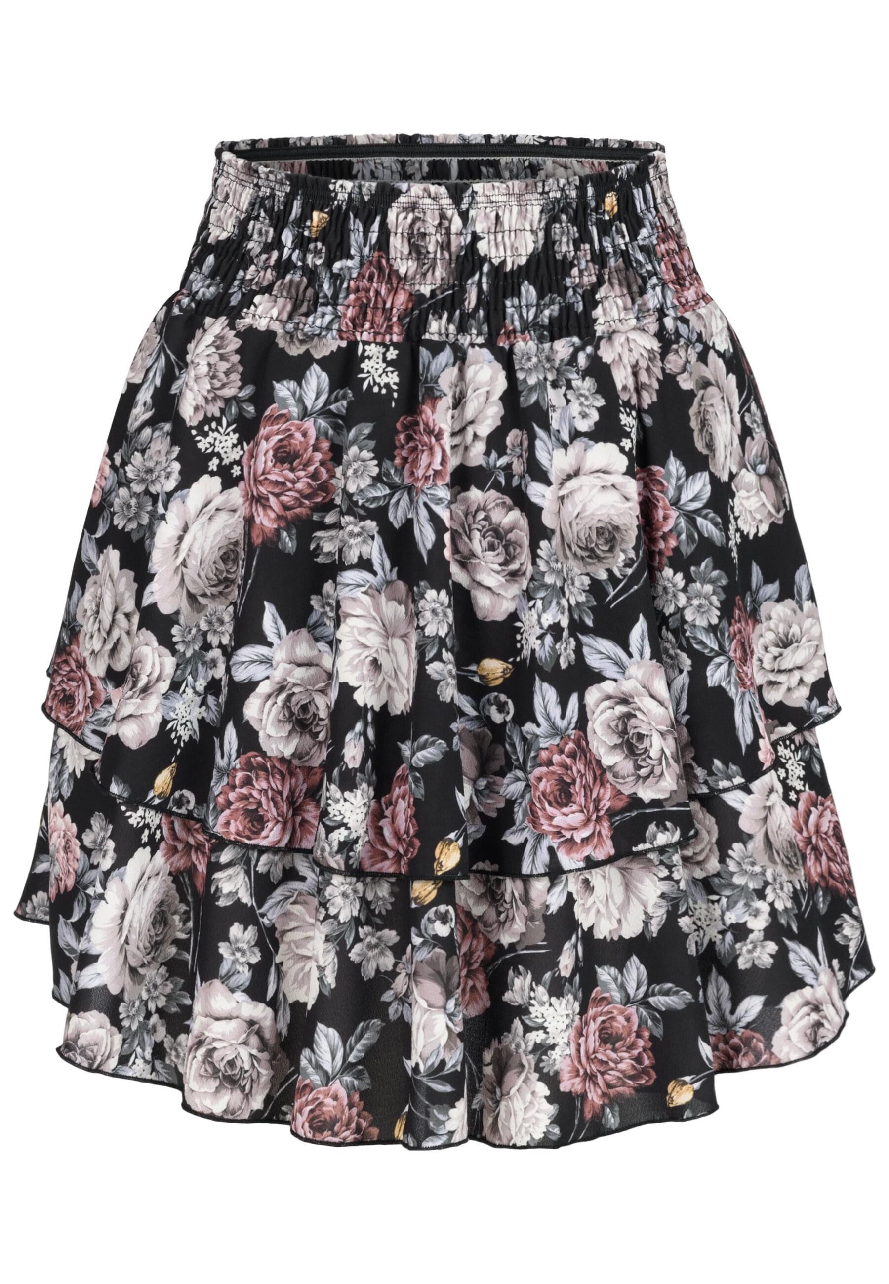 CLOUD 5IVE Sommerrock CLOUD 5IVE Tiered Mini Skirt wit flower aop (1-tlg) günstig online kaufen