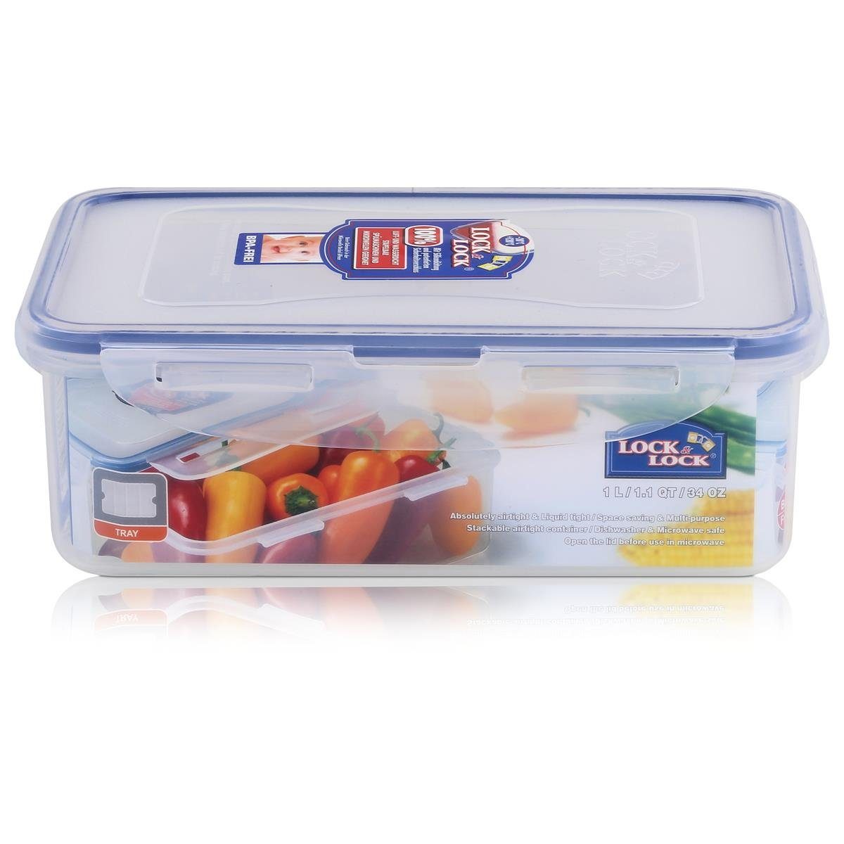 LOCK & LOCK Vorratsdose Lock&Lock HPL817T Frischhaltedose 1 Liter - Luft & Wasserdicht (1er Pa, Kunststoff