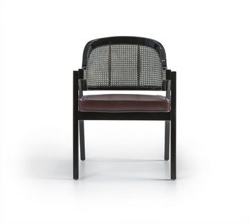 JVmoebel Armlehnstuhl Schwarz Holzstuhl Design Esszimmer Armlehnstuhl Neu Einrichtung Stuhl (1 St), Made in Europa