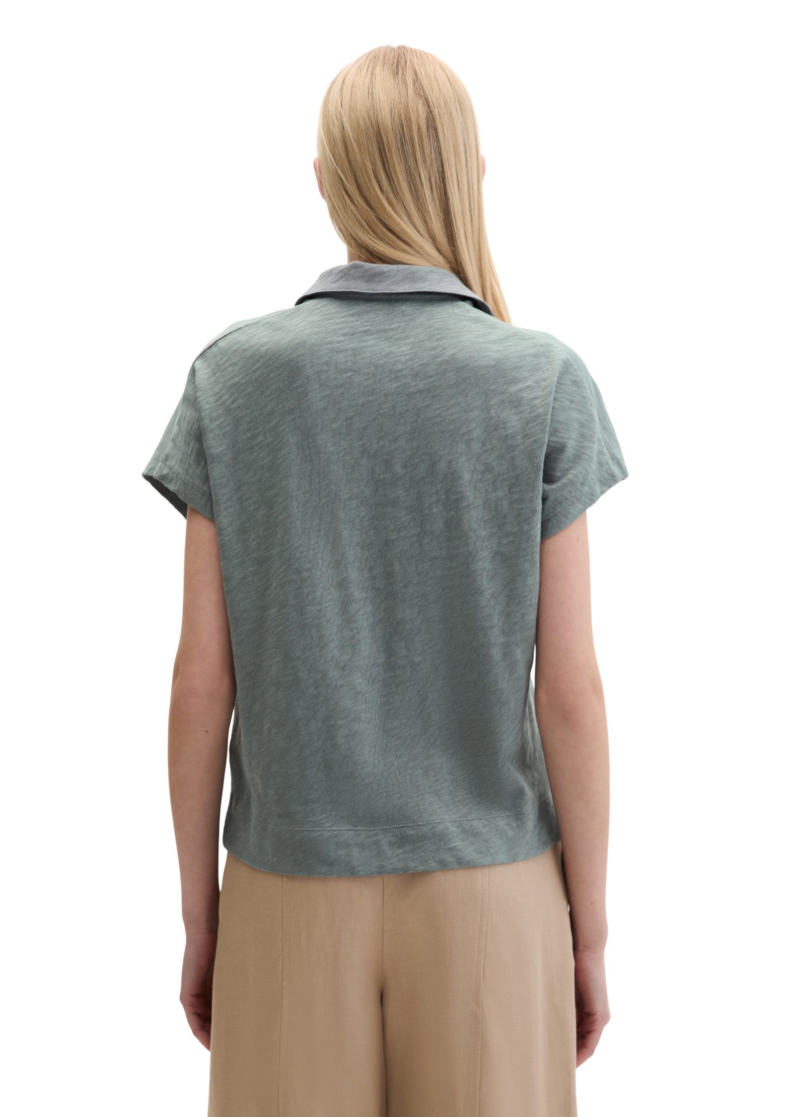 Marc O'Polo Poloshirt aus Slub Jersey – Bild 3 von 5