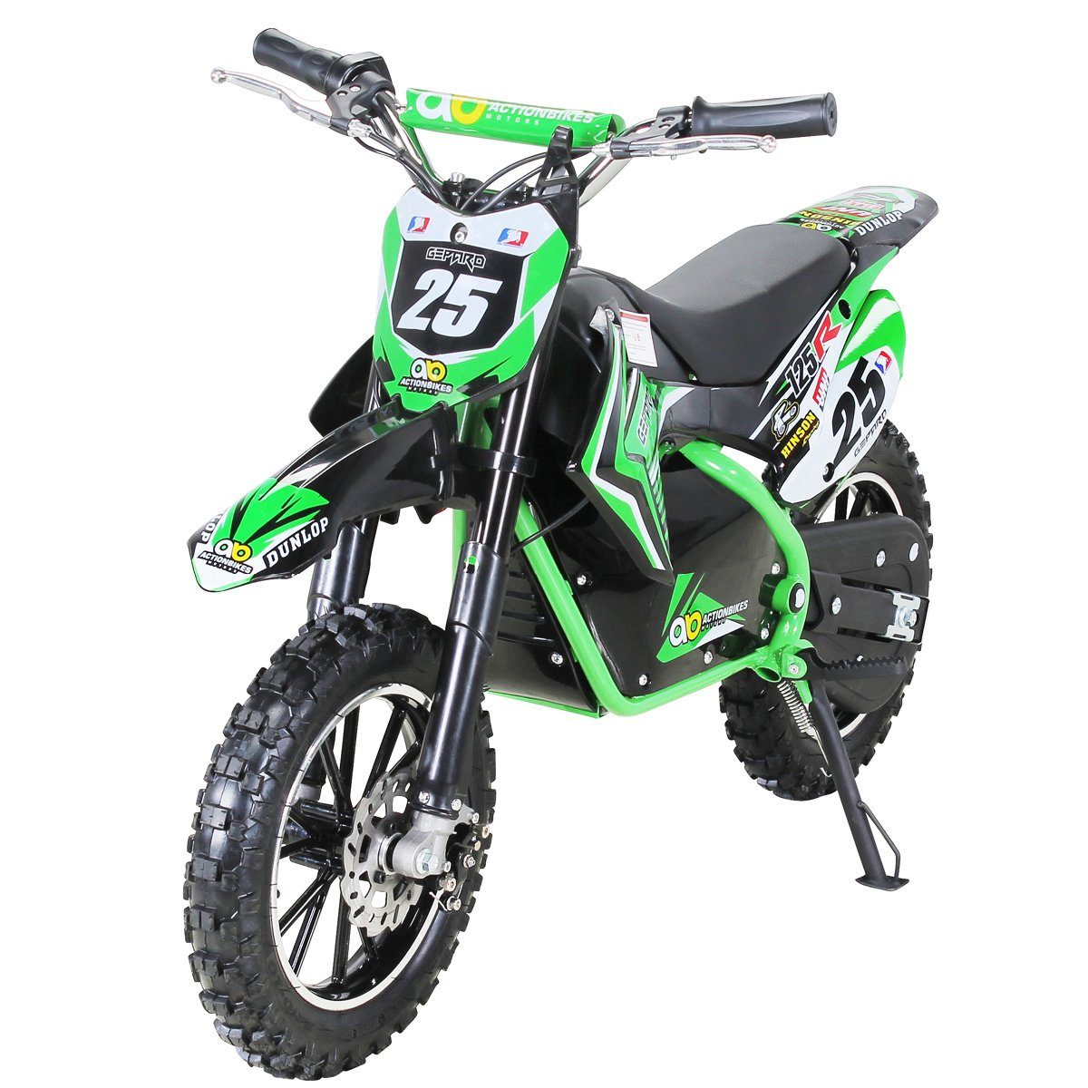 Actionbikes Motors Elektro-Kindermotorrad Mini Dirt Bike Gepard 500W Minicross elektro - 3 Stufen - 7 - 24 km/h, Belastbarkeit 60 kg, (1-tlg), Elektromotorrad für Kinder