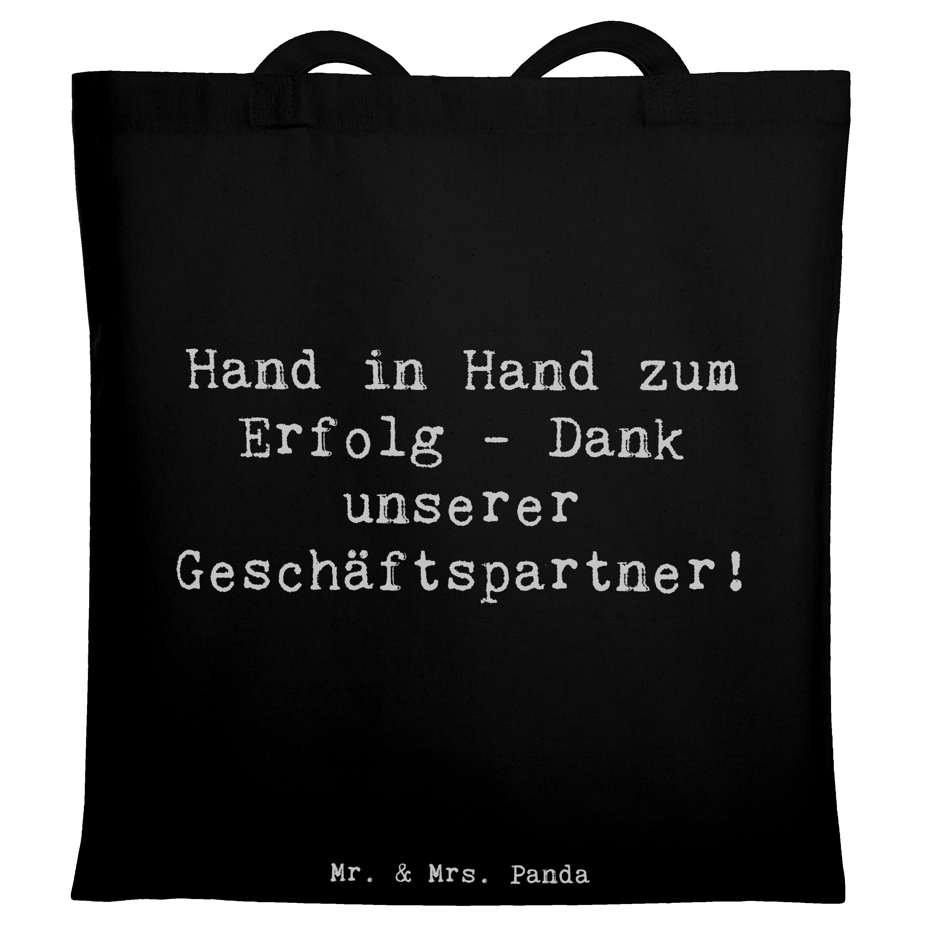 Tragetasche Spruch Erfolg Geschäftspartner, Jutebeutel, Schwarz, Büchertasche, Te