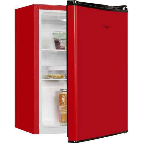 exquisit Kühlschrank KB60-V-090E rot, 62 cm hoch, 45 cm breit, 52 L Volumen