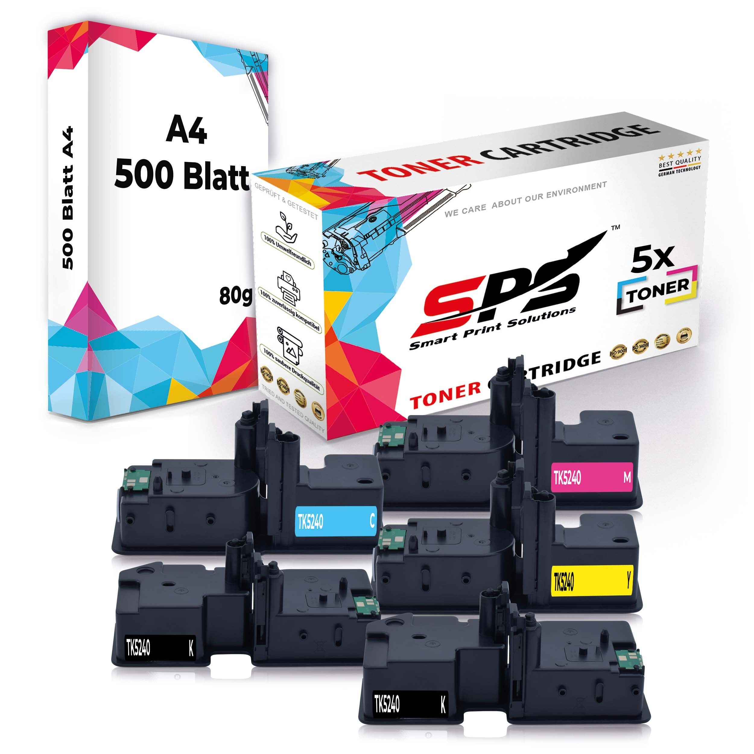 SPS Tonerkartusche Kompatibel für Kyocera Ecosys P5026CDW 1T02R70NL0, (5er Pack + A4 Papier) | Tonerpatronen