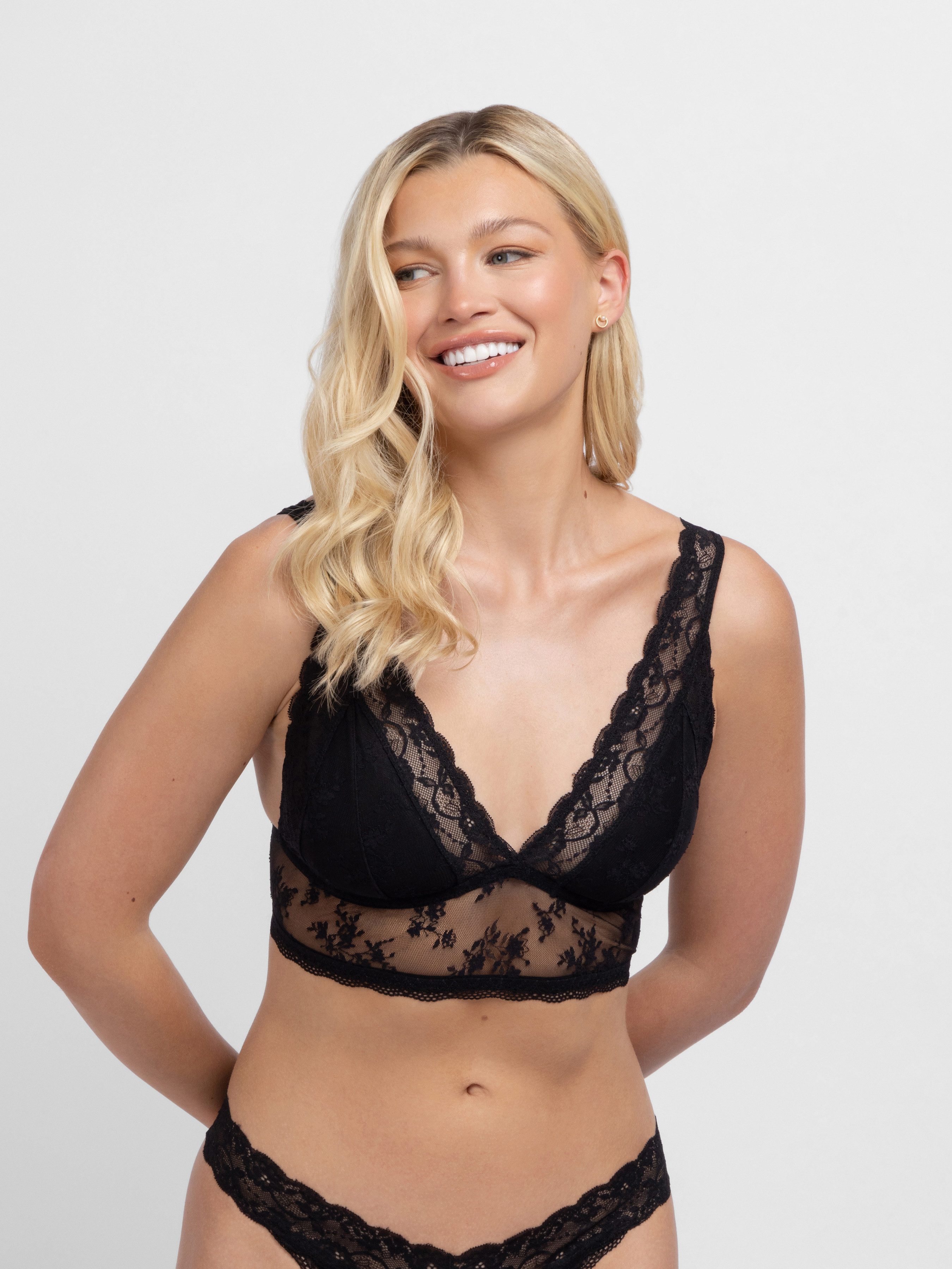 Dorina Bralette Lana Essential Lace (2er Pack) mit Spitze, bequem, weich, breite Träger, leicht transparent – Bild 4 von 5